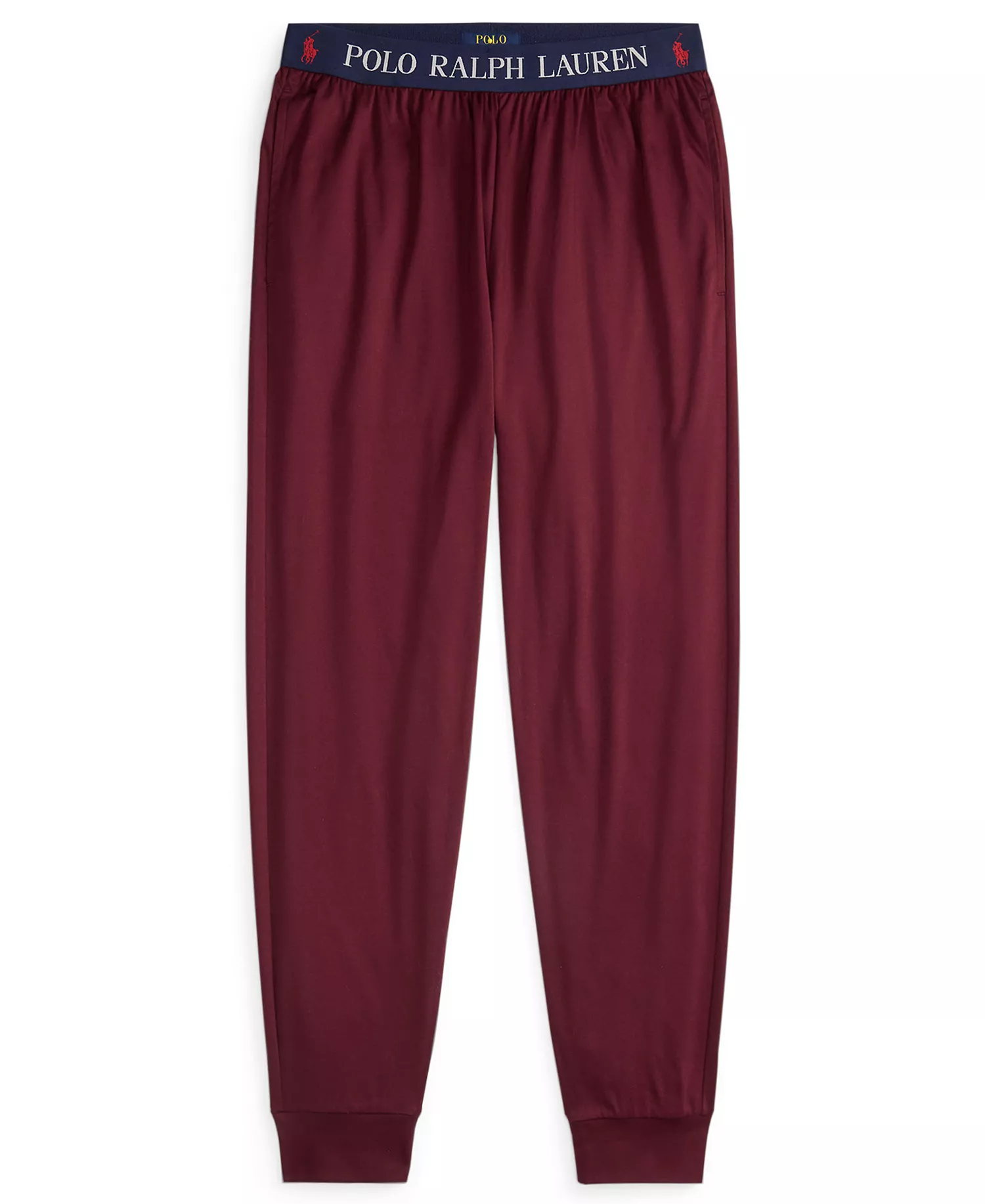 Men's Elastic Waist Pajama Jogger Pants - Classic Wine - L