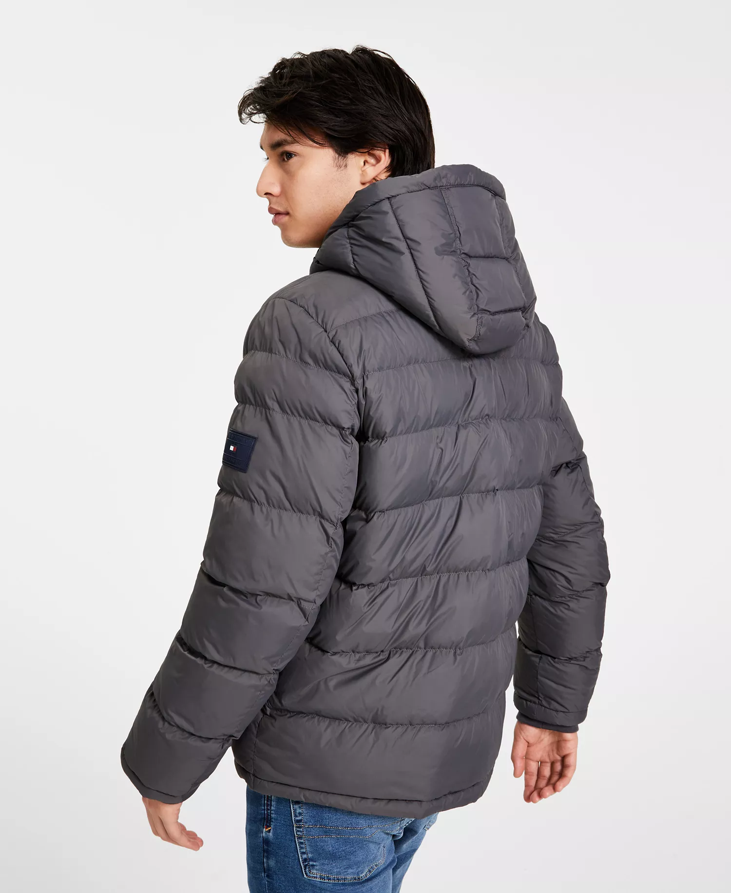 Men's Quilted Puffer Jacket, Created for Macy's  - Charcoal - 2XL