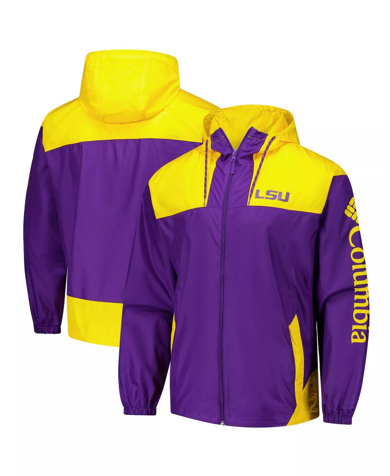Men's Purple LSU Tigers Flash Challenger II Omni-Shade Full-Zip Windbreaker Jacket - Purple - M