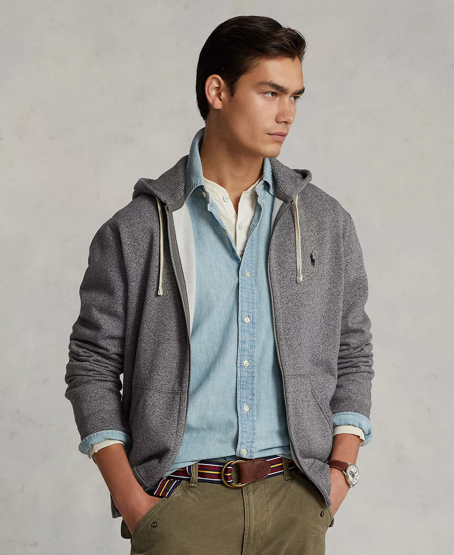 Men's & Kid's Cotton Fleece Hoodie Collection - Ash Grey Heather - 2XL