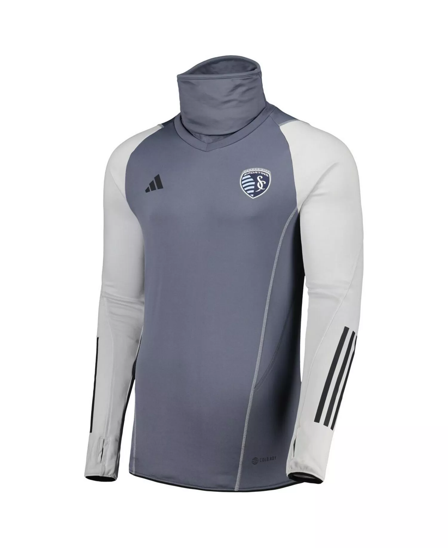 Men's Gray Sporting Kansas City Warm Raglan COLD.RDY Top - Gray - 2XL