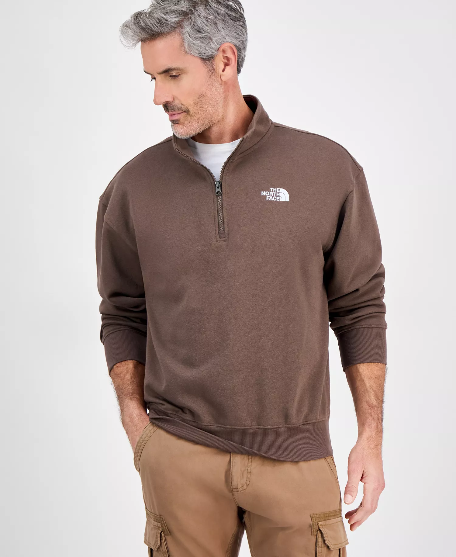 Men's Evolution Quarter-Zip Sweatshirt - Smokey brown - M
