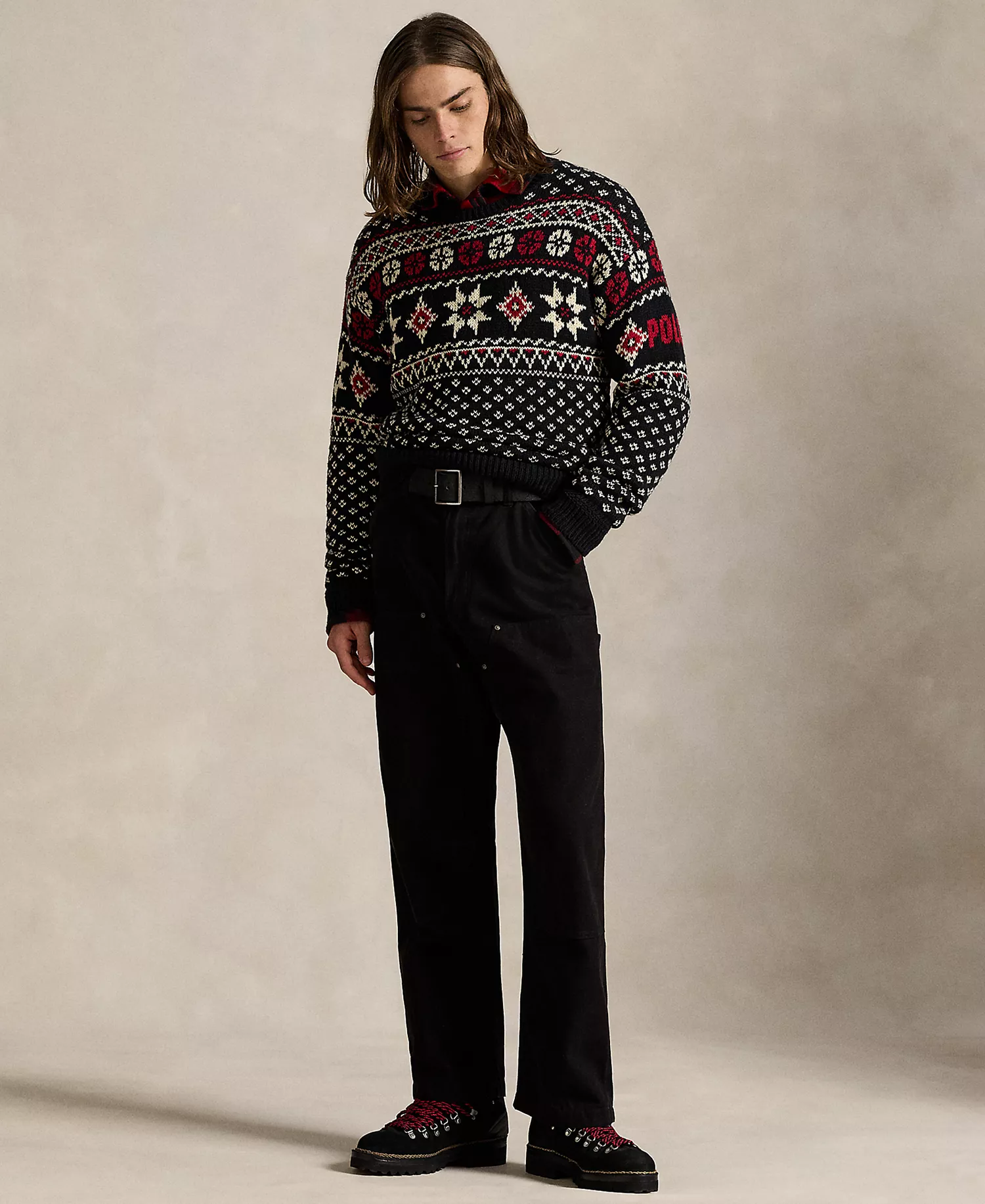 Men's Northwest Passage Long-Sleeve Sweater - Black Combo - 2XL