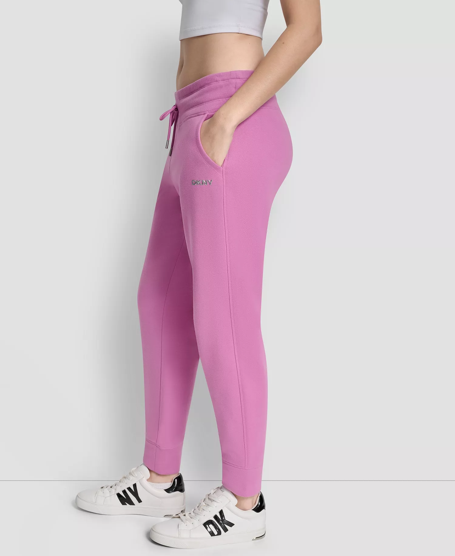 Women's Metallic Bubble Slim Fit Jogger Pants - Crocus - L
