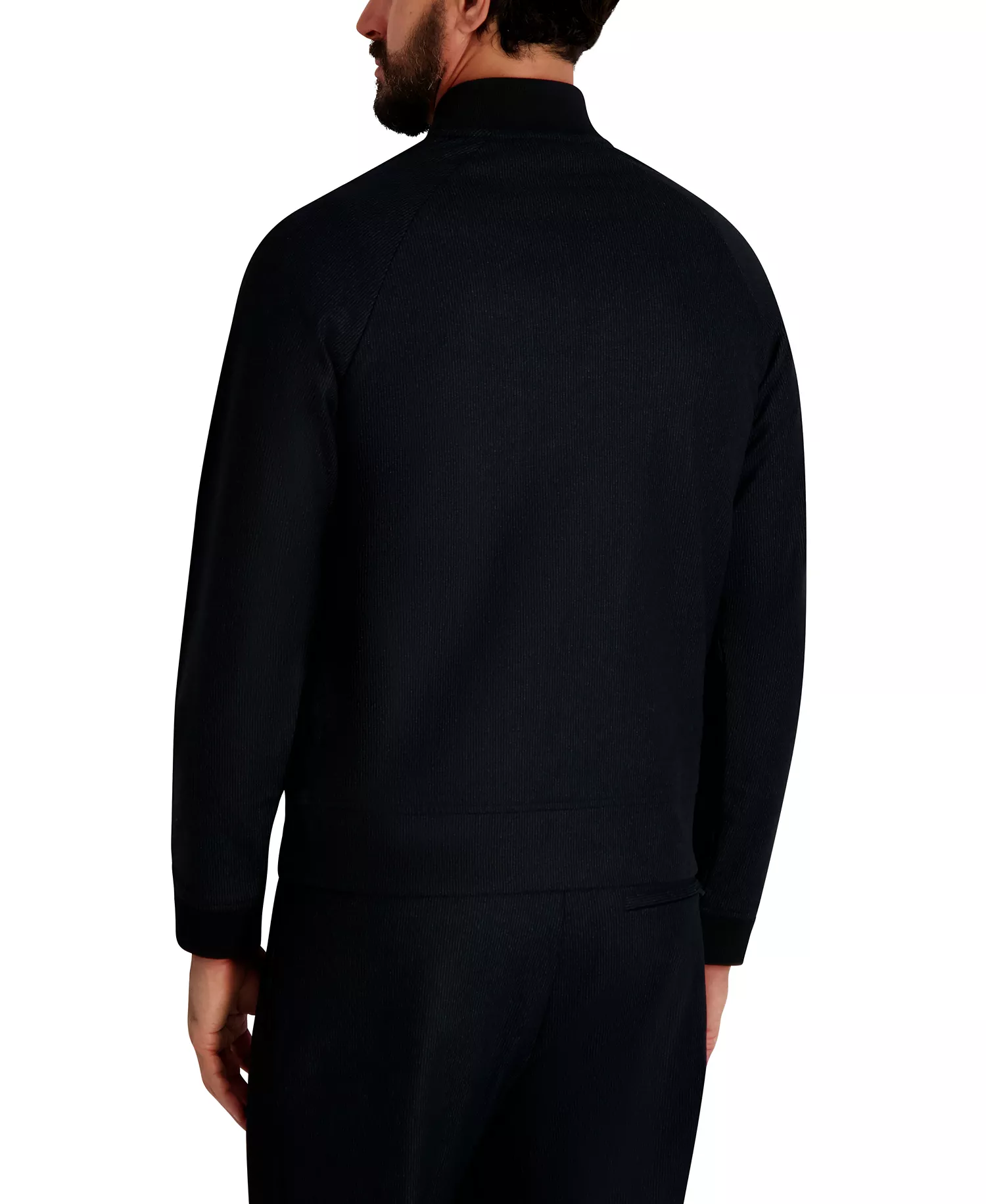 Men's Logo Patch Track Bomber Jacket - Black - 2XL