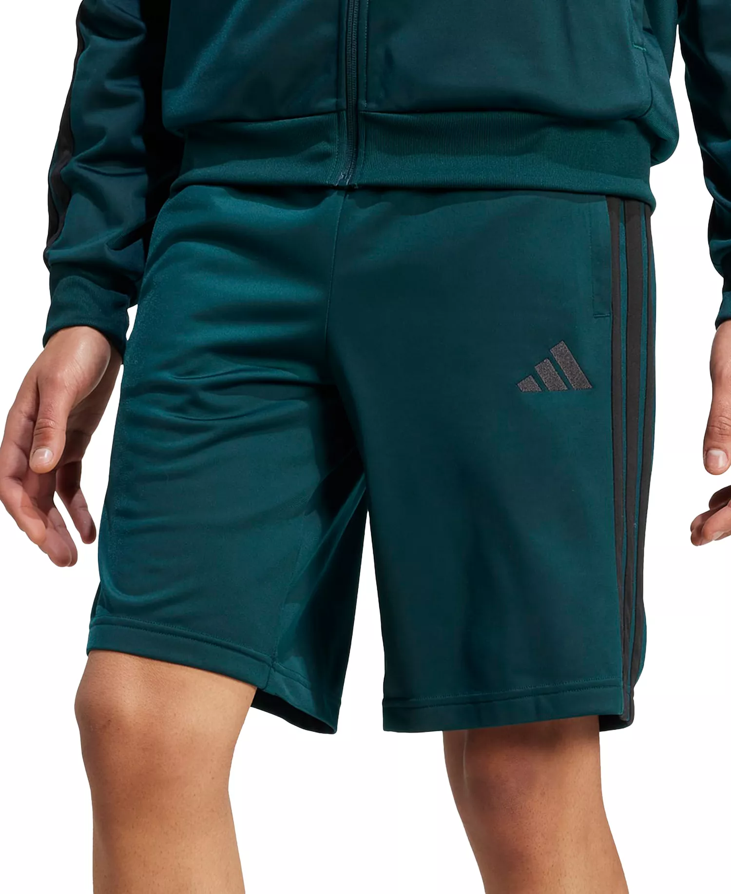 Men's Three-Stripes 10" Tricot Shorts - Aurora Ivy - 2XL