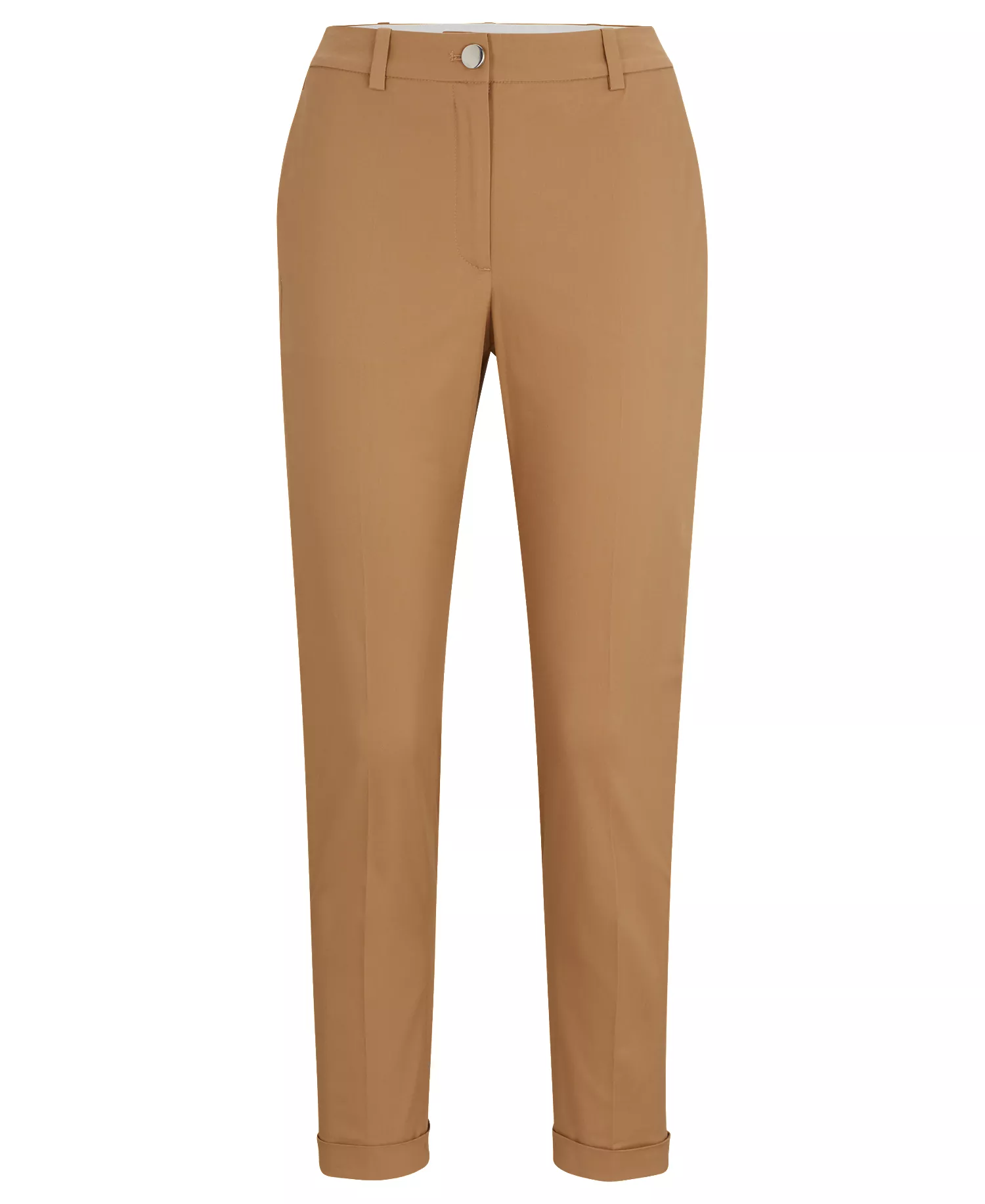 Women's Stretch-Cotton Twill Regular-Fit Pants - Medium Beige - 12