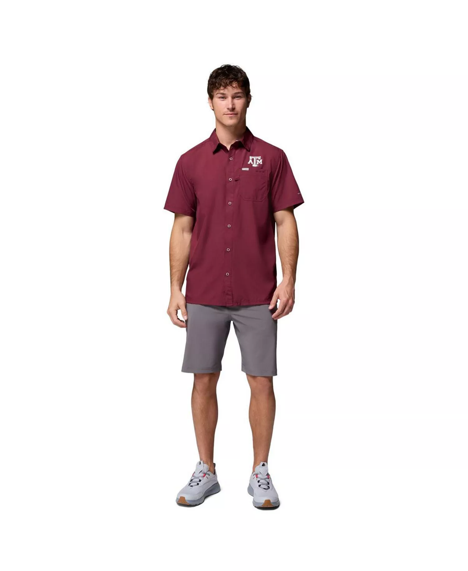 Men's Maroon Texas A M Aggies Slack Tide Camp Button-Up Shirt - Maroon - XXL