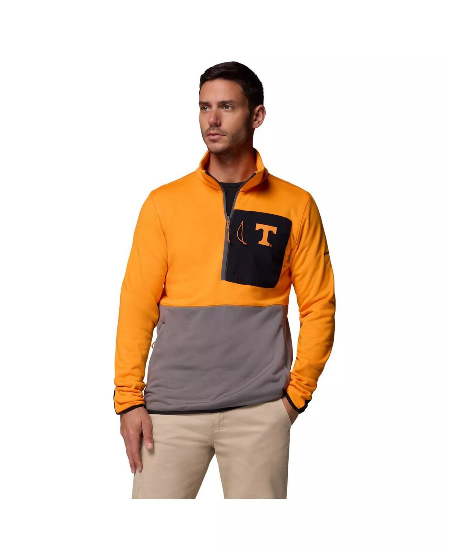 Men's Tennessee Orange/Gray Tennessee Volunteers Hike Omni-Wick Half-Zip Pullover Sweatshirt - Tennessee Orange, Gray - L