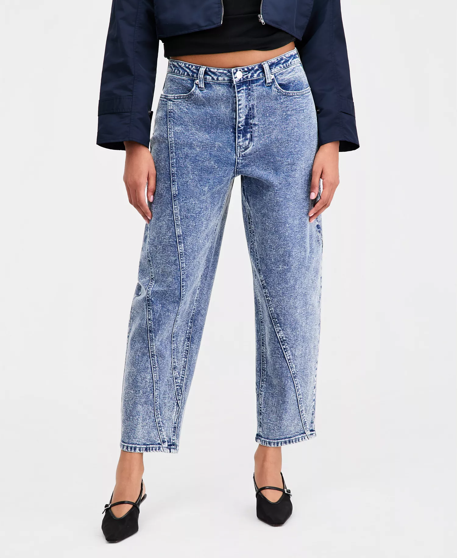 Women's Twisted-Seam Acid-Wash Jeans, Macy's Exclusive - Acid Wash - 0