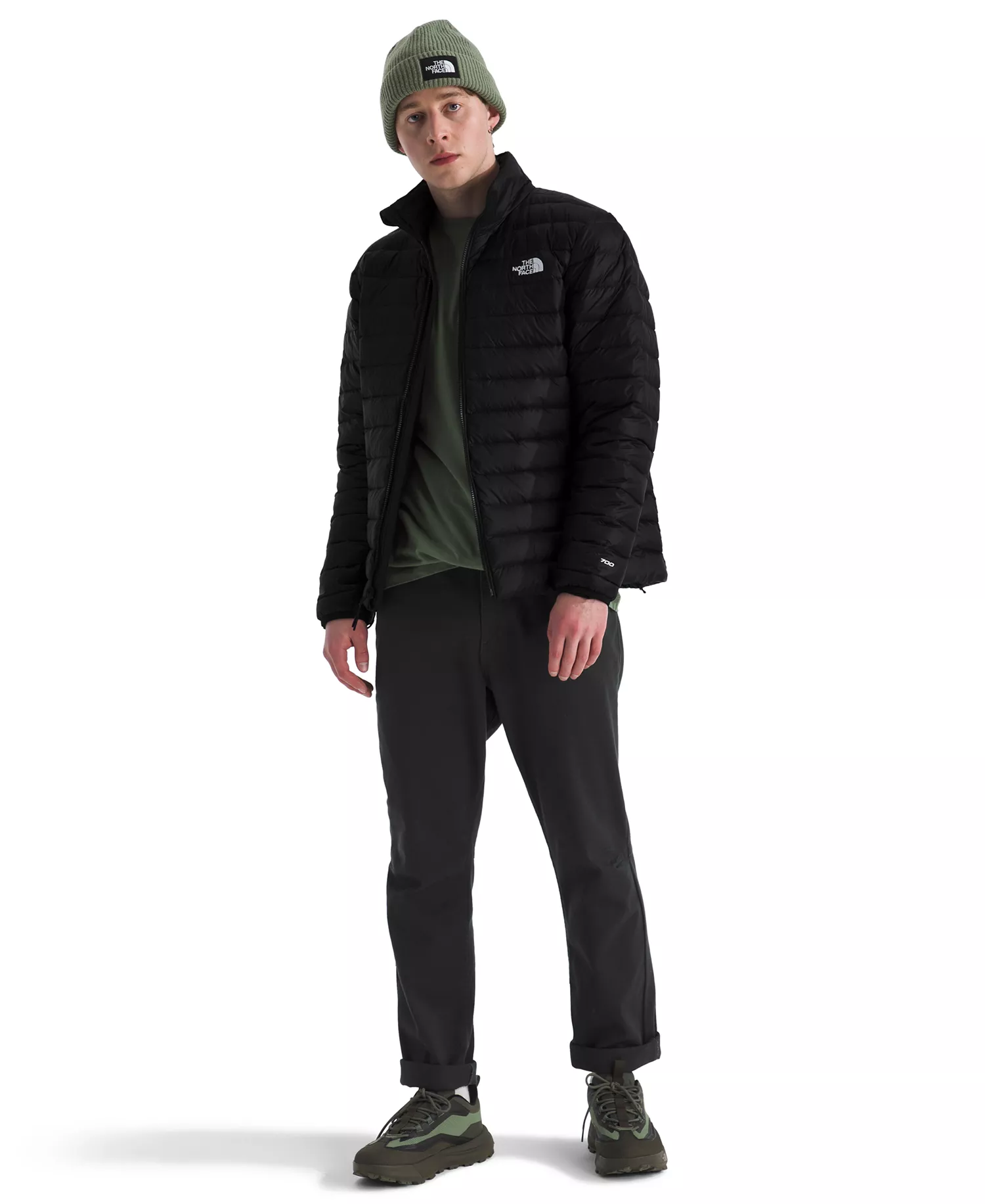 Men's Classic Down Jacket - Black - 2XL