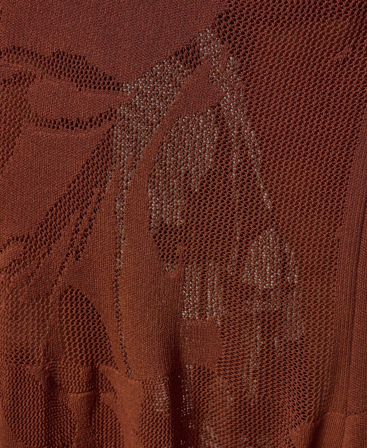 Women's Crew Neck Midi Dress - Cognac - L