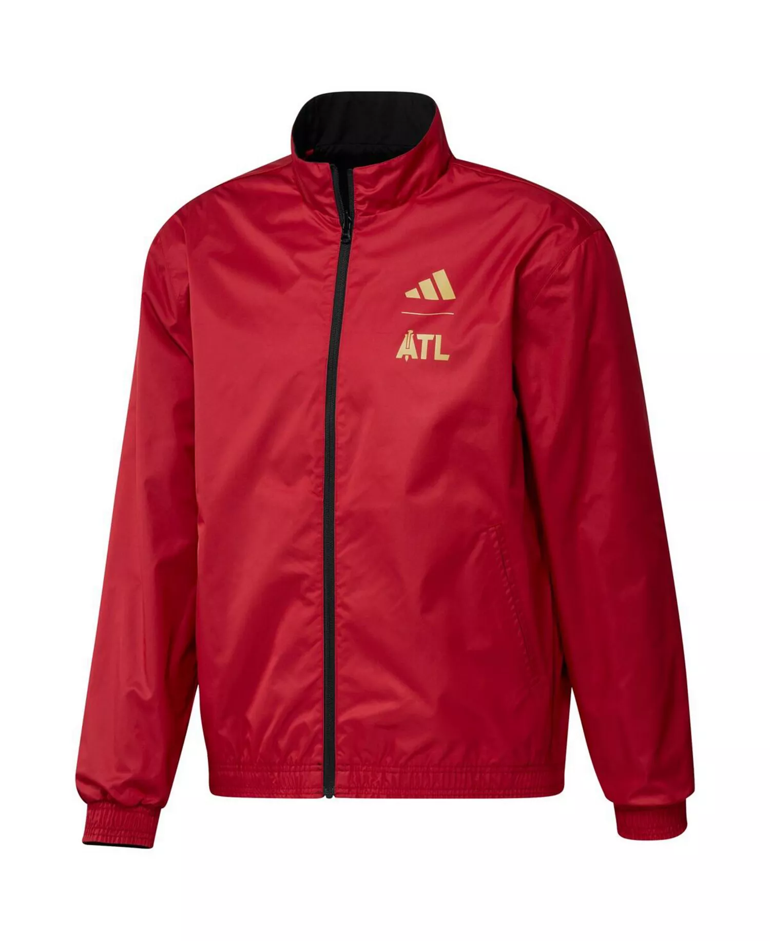 Men's Black and Red Atlanta United FC 2023 On-Field Anthem Full-Zip Reversible Team Jacket - Black, Red - 2XL