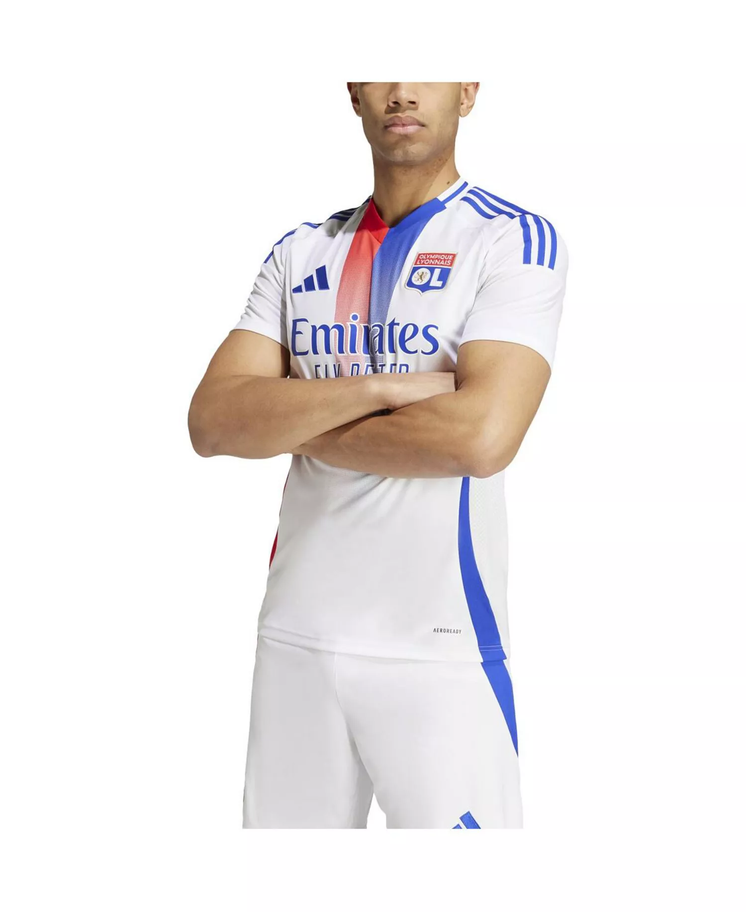 Men's White Olympique Lyonnais 2024/25 Home Replica Jersey - White - 2XL