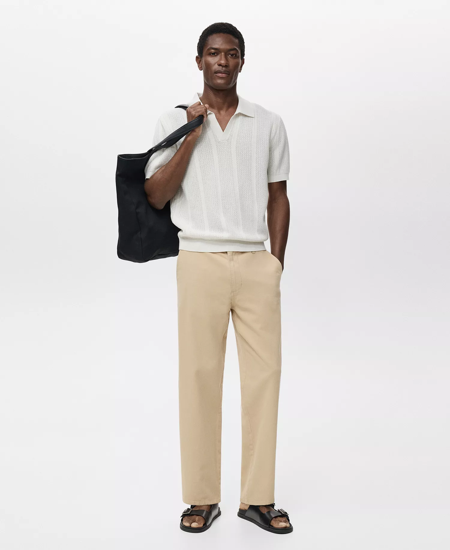 Men's Cotton-Linen Blend Regular-Fit Jeans - Beige - 30 (EU 38)