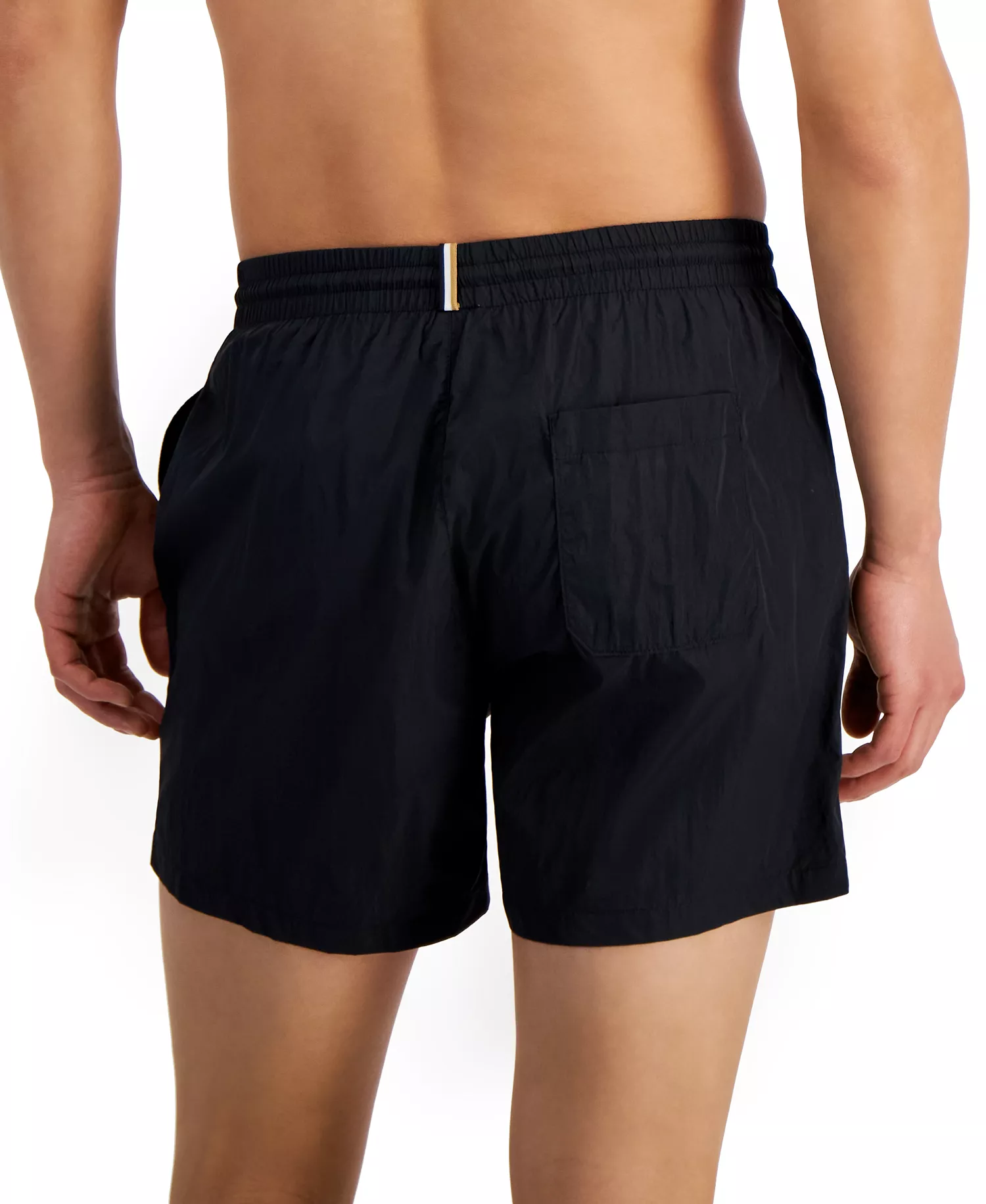Men's Lee Drawstring 5.3" Swim Trunks, Created for Macy's - Black - 2XL