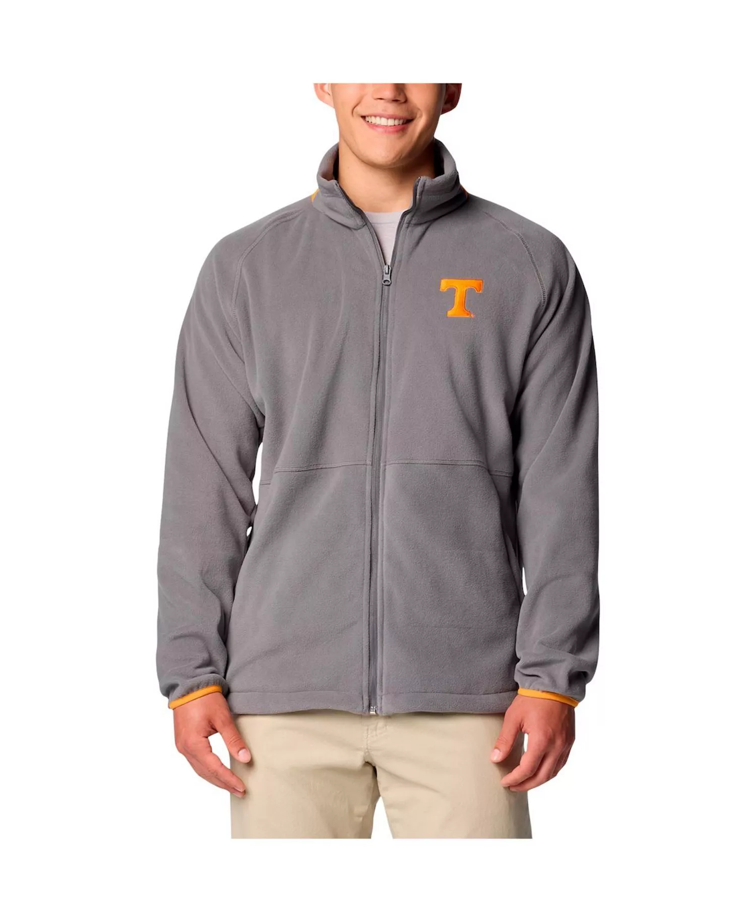 Men's Gray Tennessee Volunteers Big Tall Flanker IV Fleece Raglan Full-Zip Jacket - Gray - 5XT