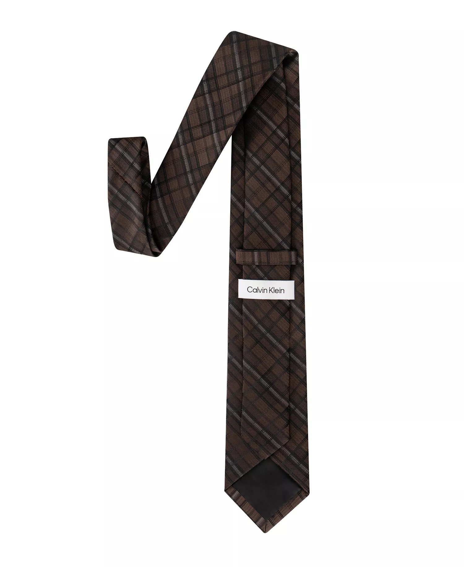 Men's Addison Plaid Tie - Brown - ONE SIZE