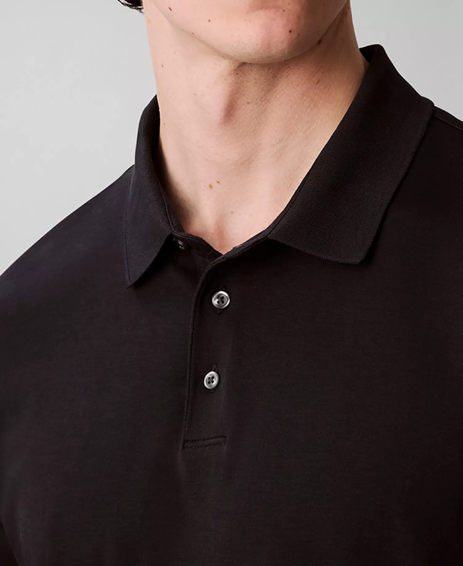 Men's Supima Cotton Polo Shirt & Refined Slim Fit Shorts - Black - 2XL