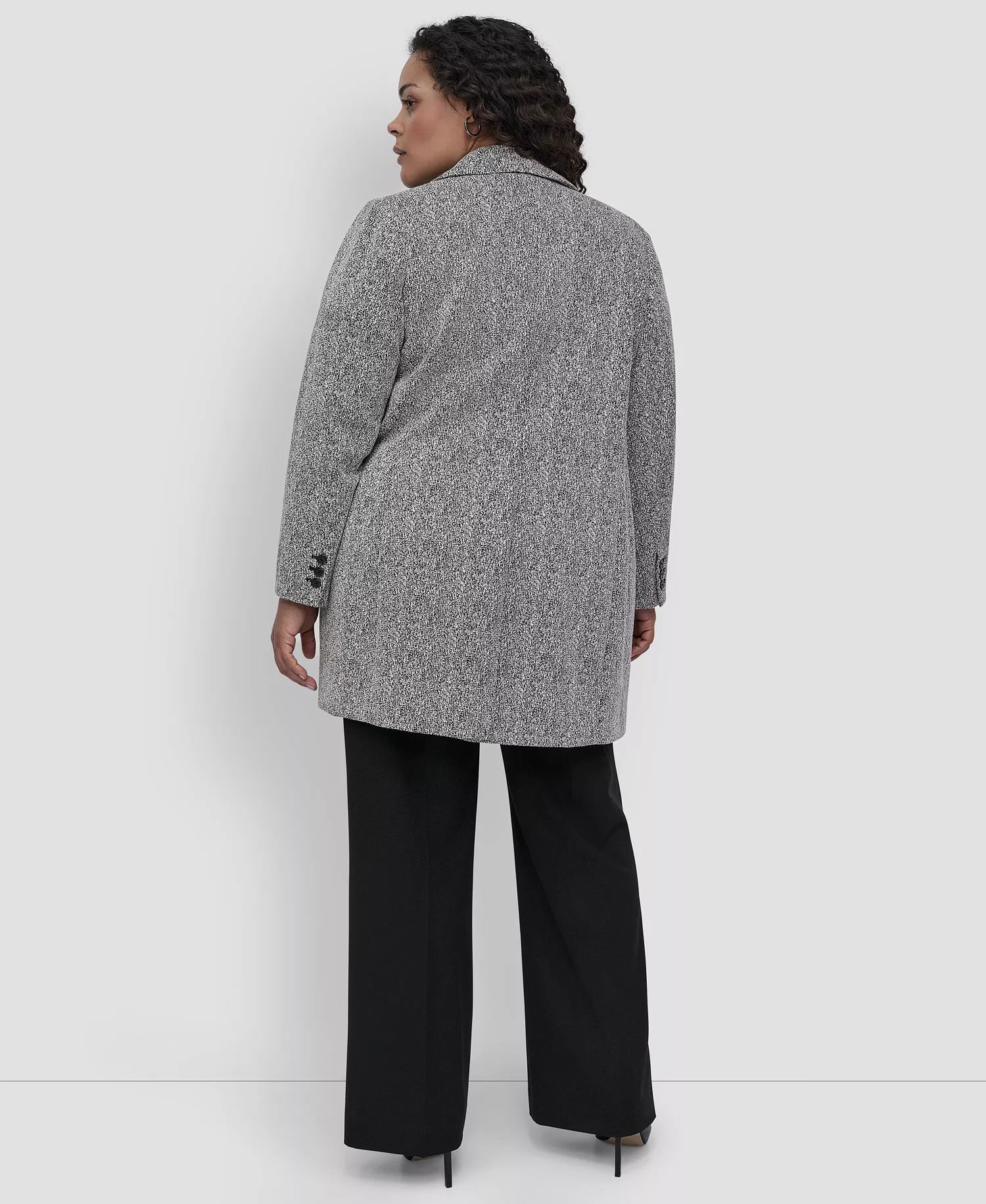 Plus Size Double D Topper Blazer - Black/White - 14W