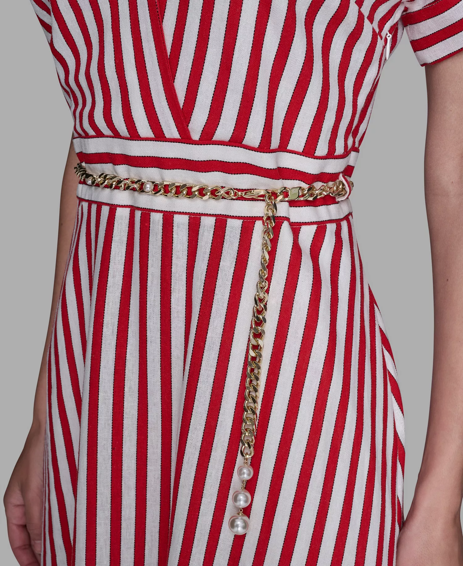 Women's Printed Midi Dress - Fiery Red/Soft White - 0