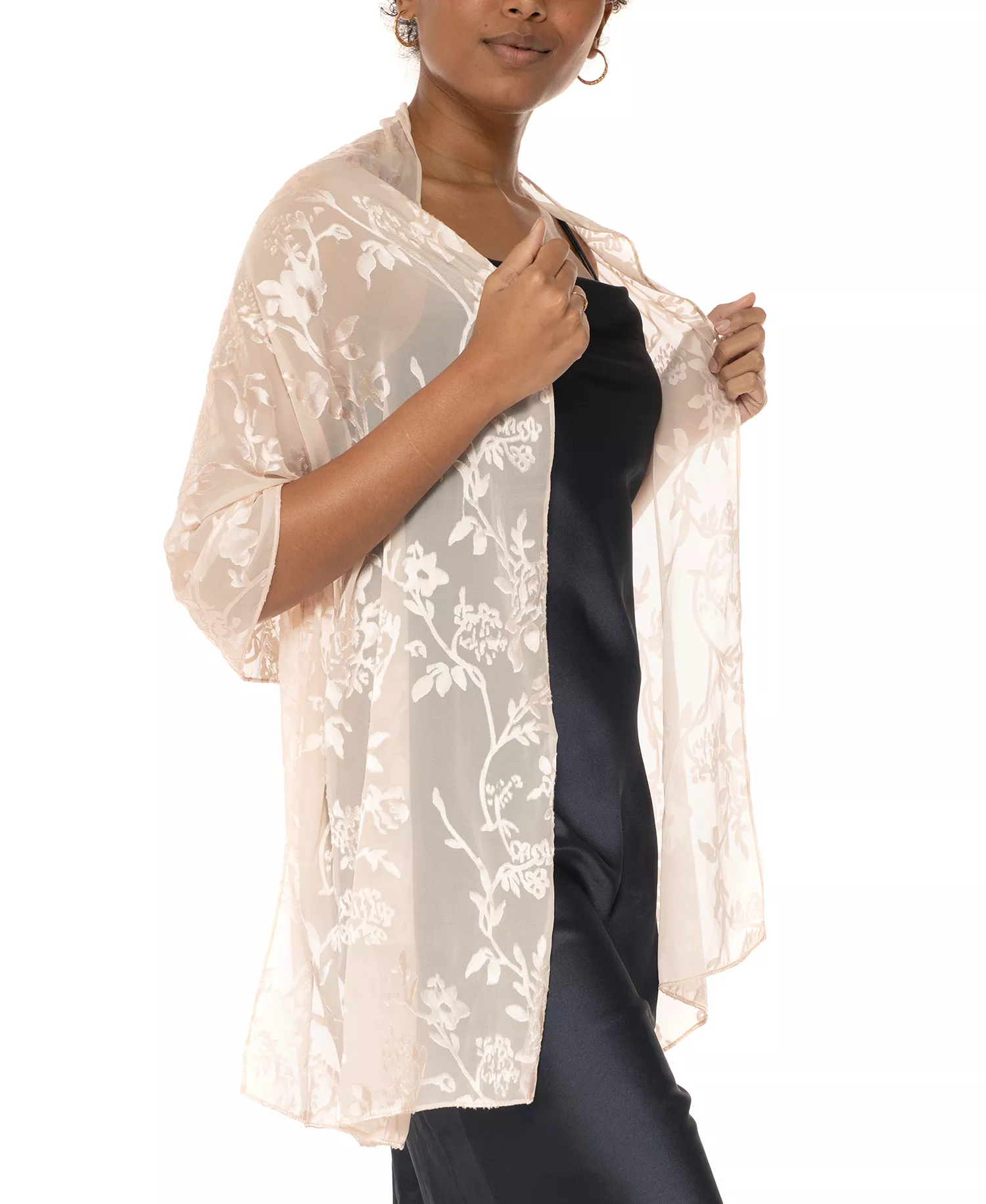 Floral Evening Wrap, Created for Macy's - Blush - ONE SIZE