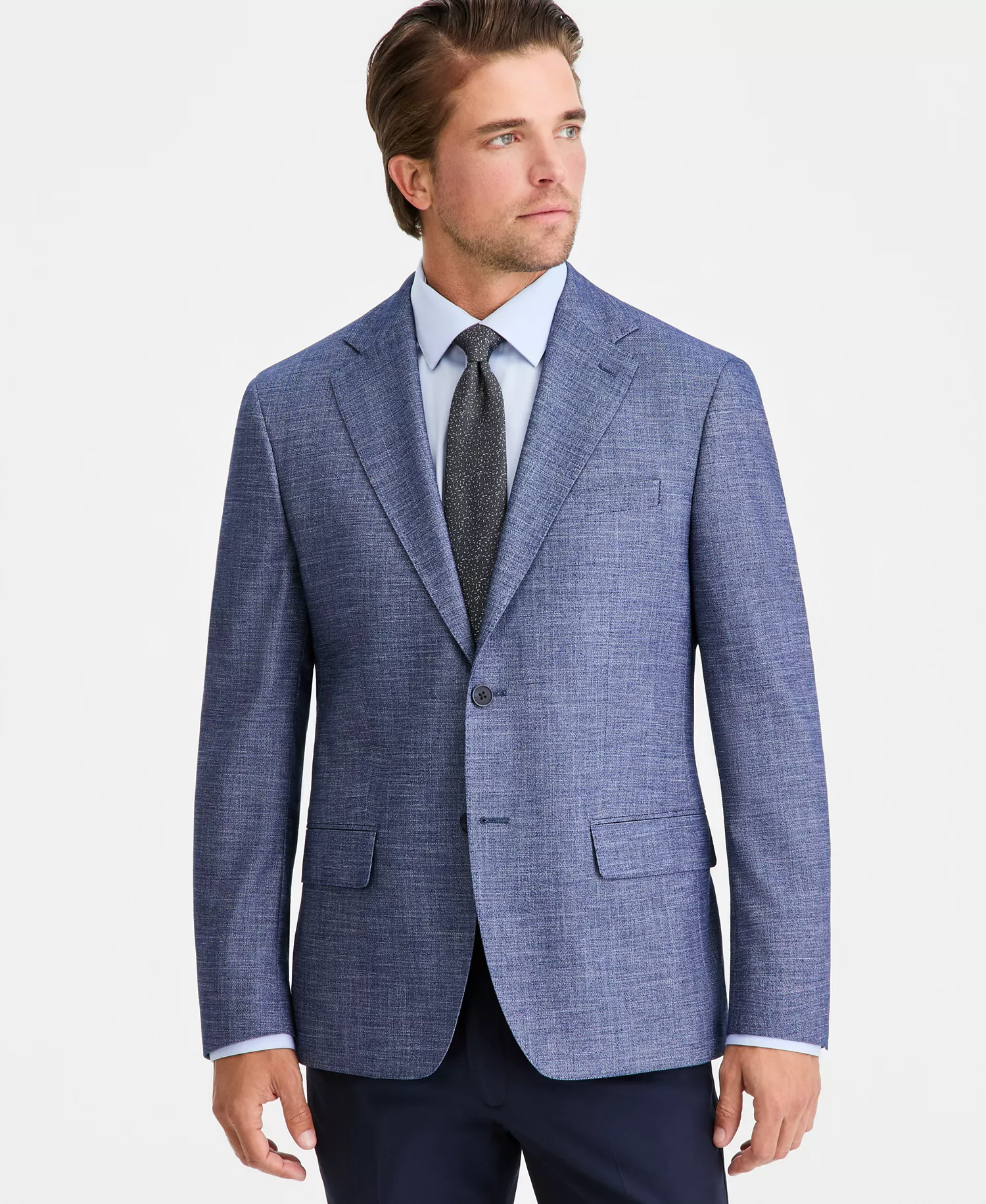 Men's Slim-Fit Blazer - Blue - 34R