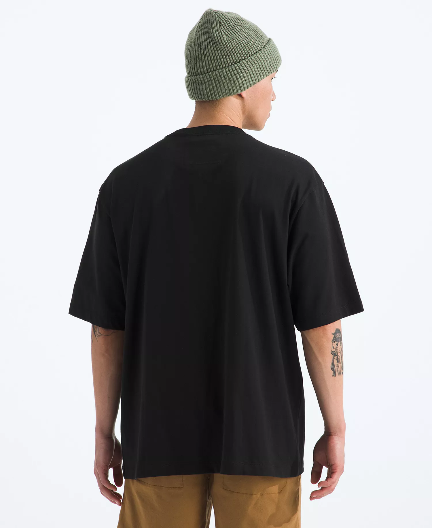 Men's Essential Simple Dome Oversized Short-Sleeve T-Shirt - Black - 2XL