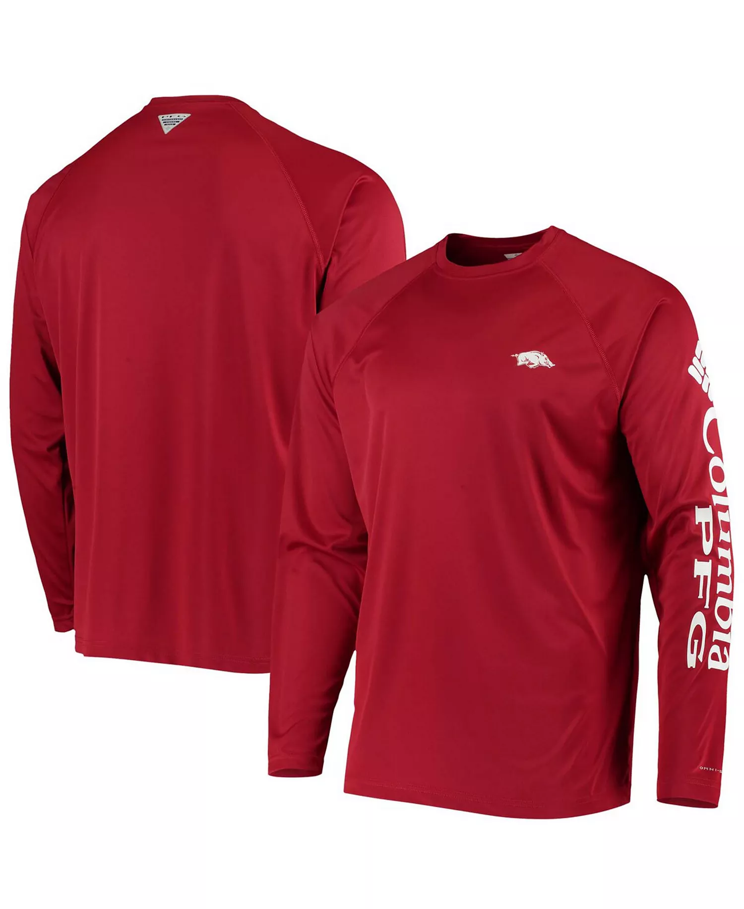 Men's PFG Cardinal Arkansas Razorbacks Terminal Tackle Omni-Shade Long Sleeve T-shirt - Cardinal - L