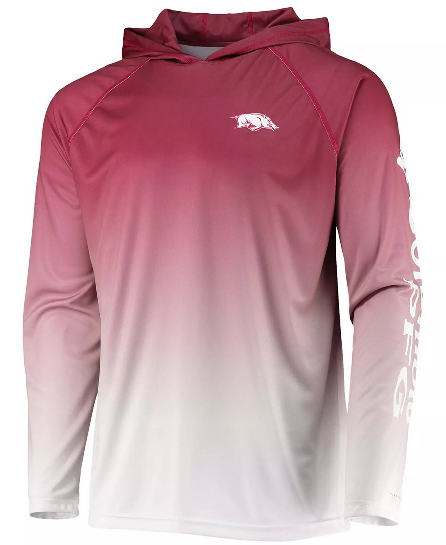 Men's Cardinal Arkansas Razorbacks Terminal Tackle Omni-Shade UPF 50 Long Sleeve Hooded T-shirt - Cardinal - M