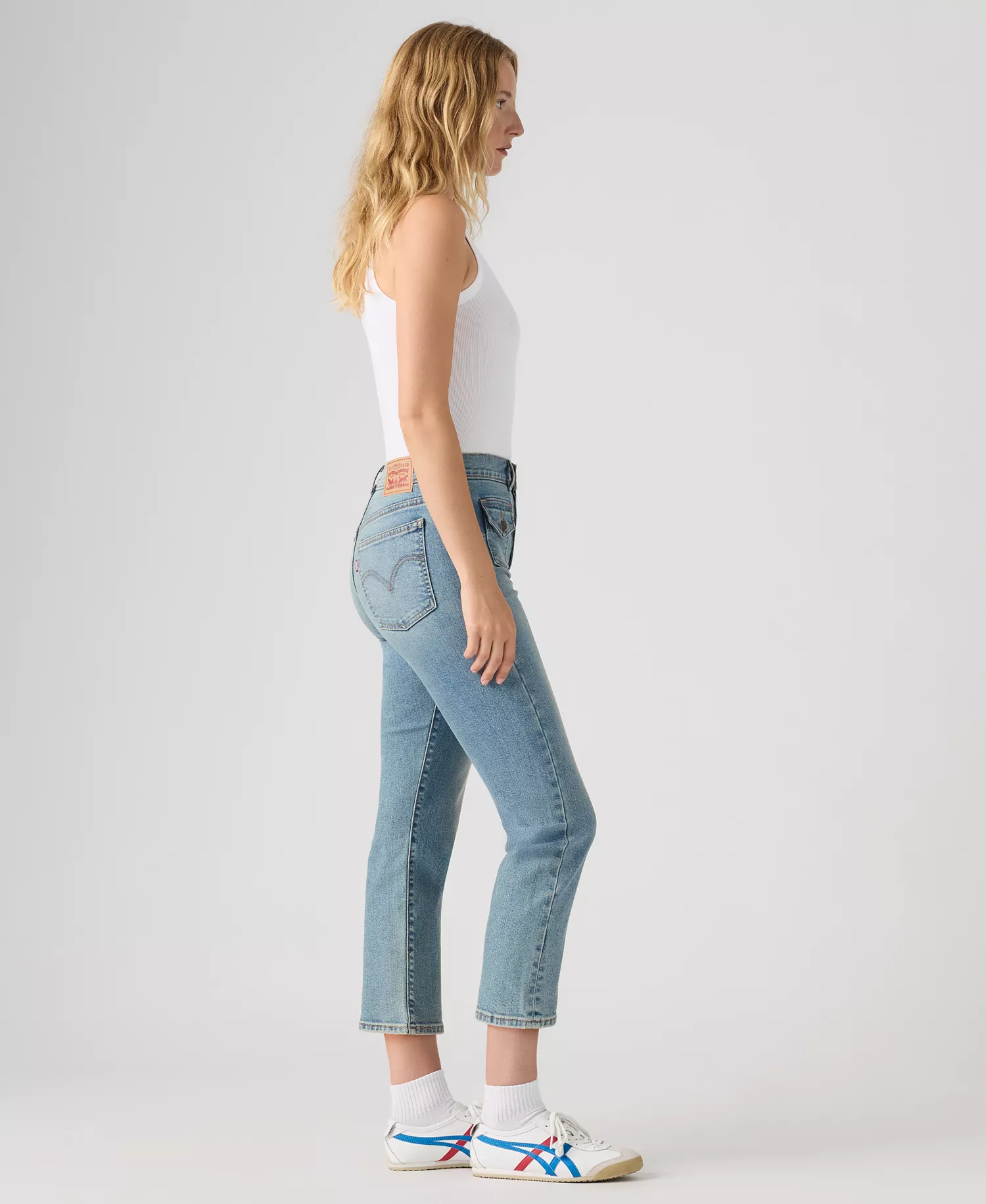 Women's Wedgie Flap Pocket High Rise Cropped Jeans - Lunch Plan - 25S