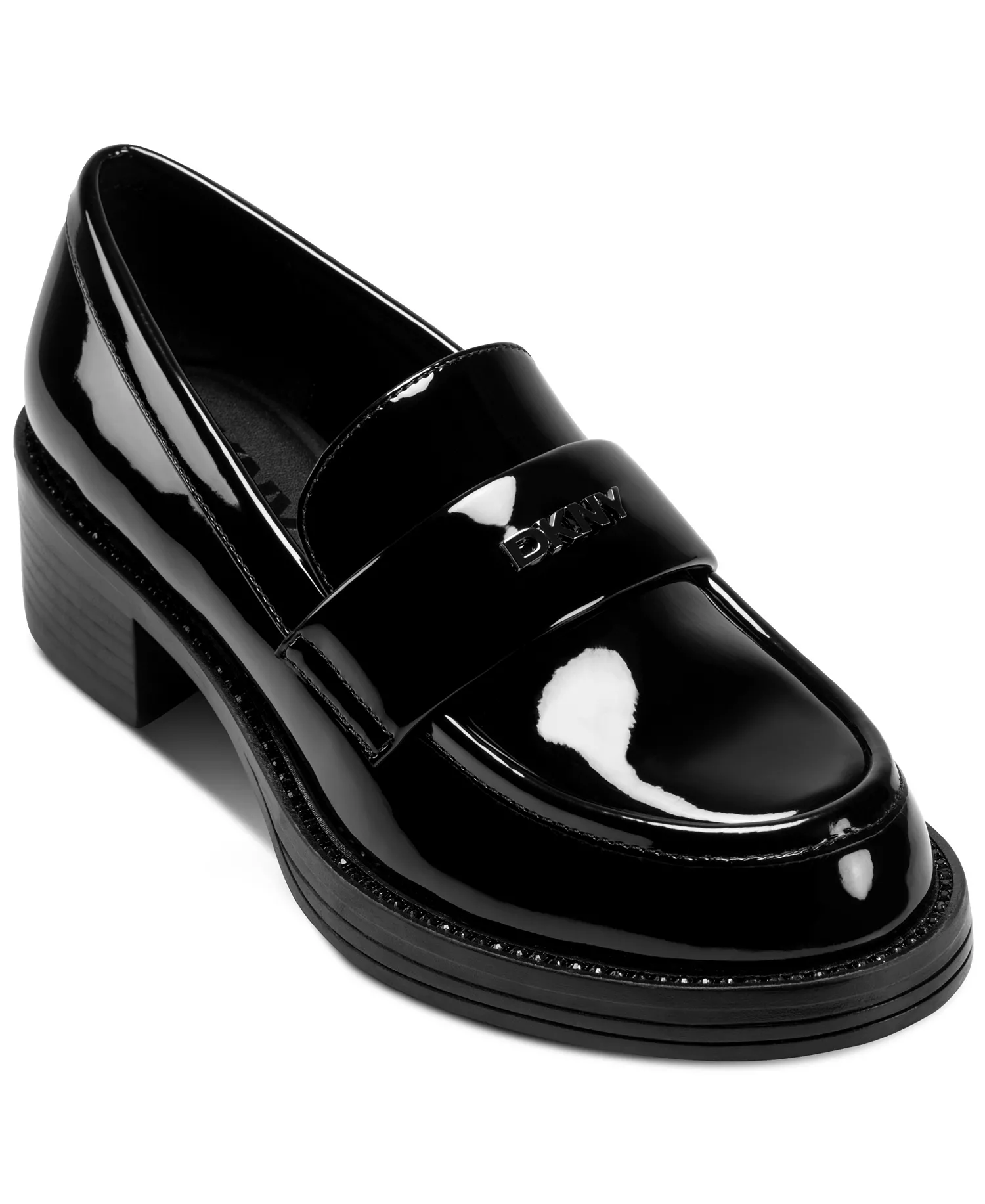 Civelli Heeled Round Toe Slip-on Loafers - Black - 5.5M
