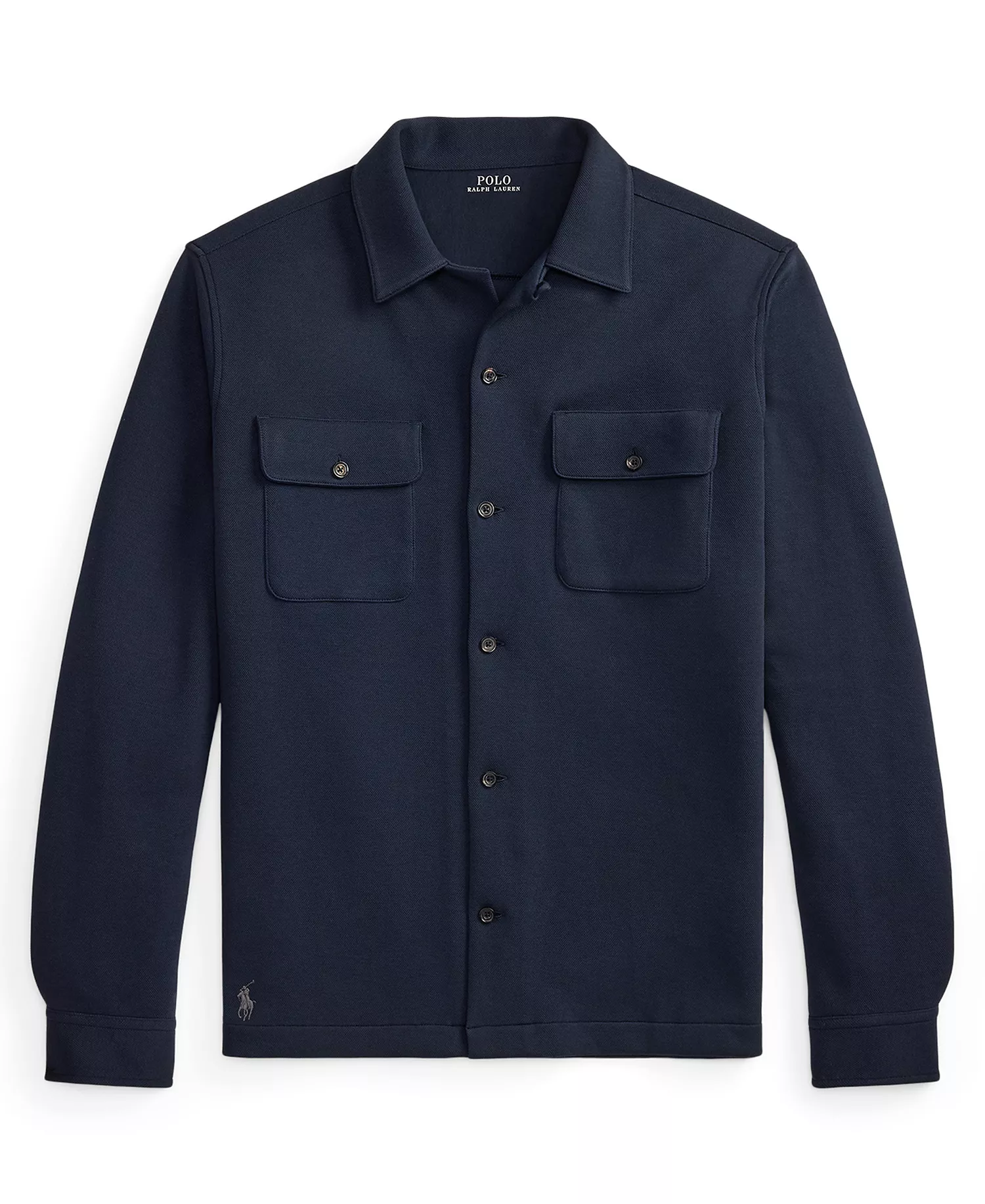 Men's Long-Sleeve Mesh Double Knit Tech Shirt - Aviator Navy - 2XL