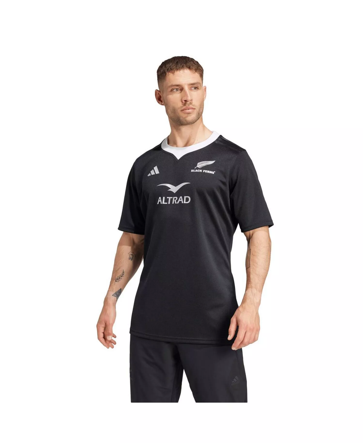 Men's Black New Zealand Rugby 2024/25 Black Ferns Home Replica Jersey - Black - L