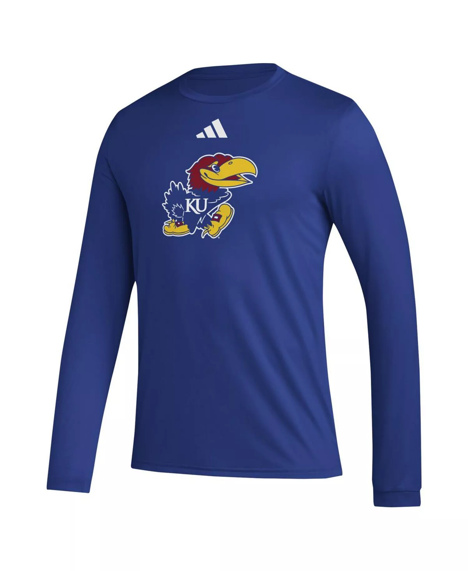 Men's Royal Kansas Jayhawks Primary Locker Logo Pre-game Long Sleeve T-shirt - Royal - 2XL