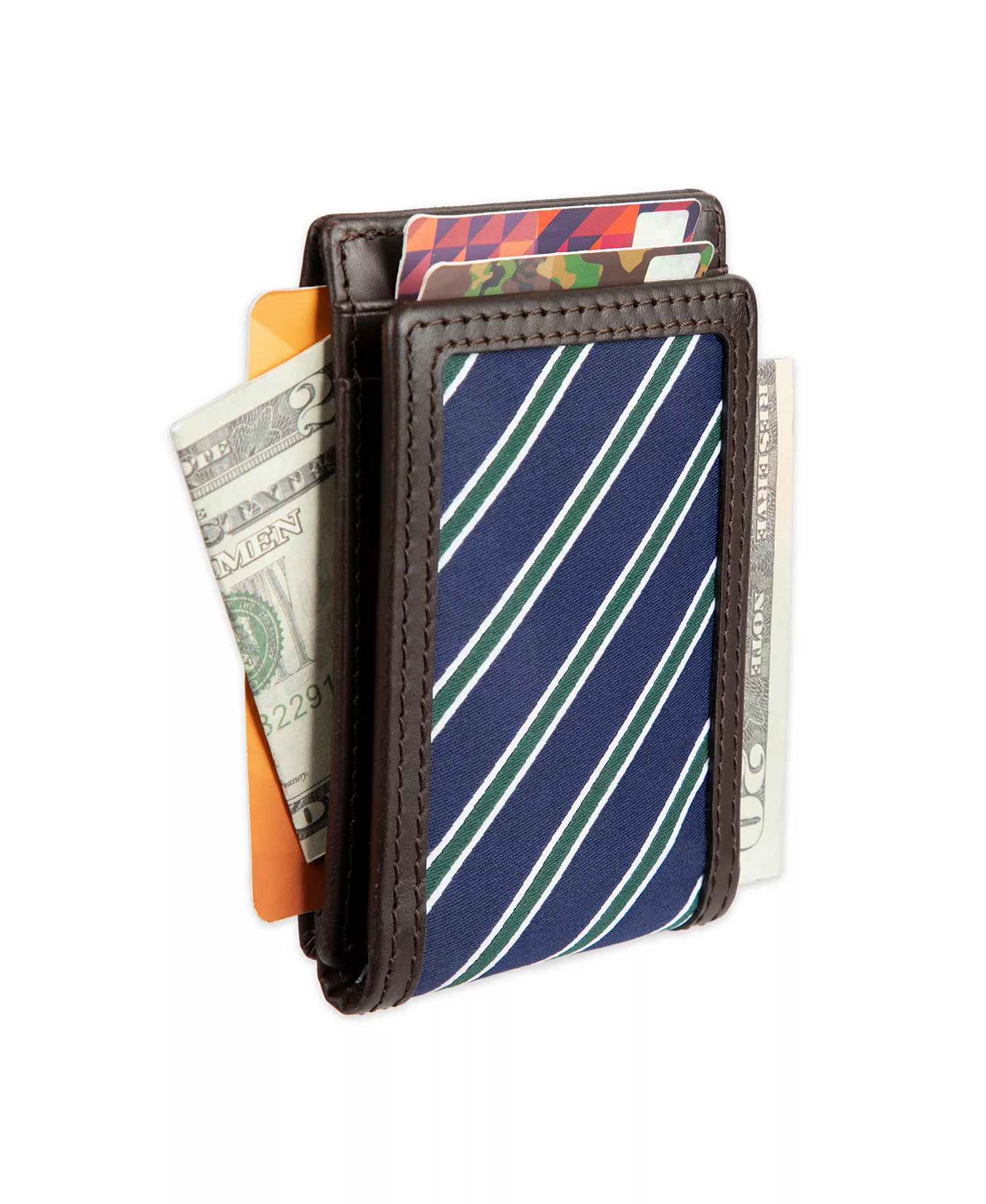 Men's Overlay Front Pocket Wallet - Brown - ONE SIZE