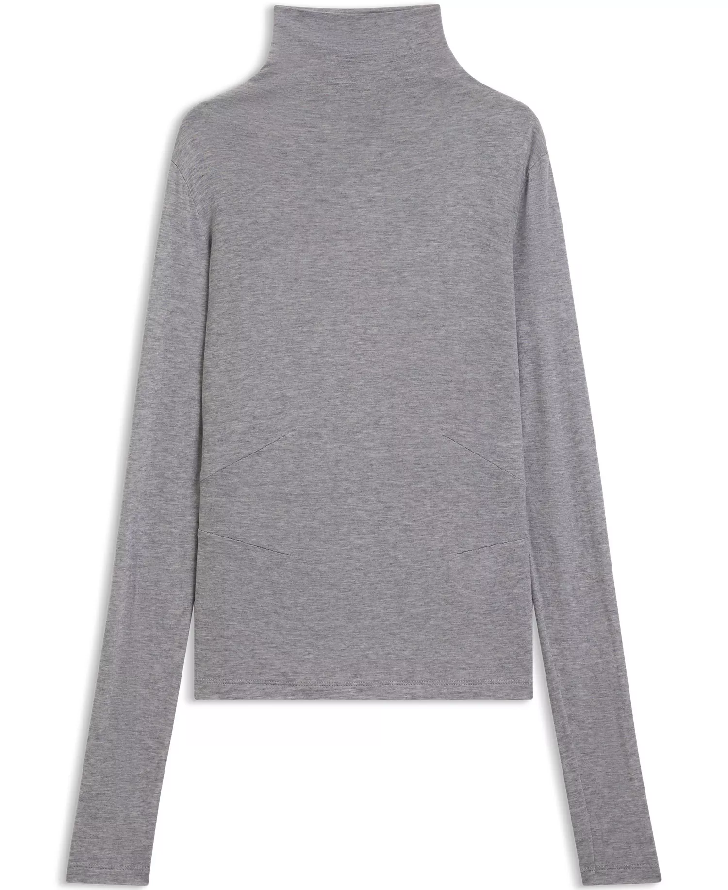 BOSS by Women's High-Neck Top In Soft Jersey - Silver - L