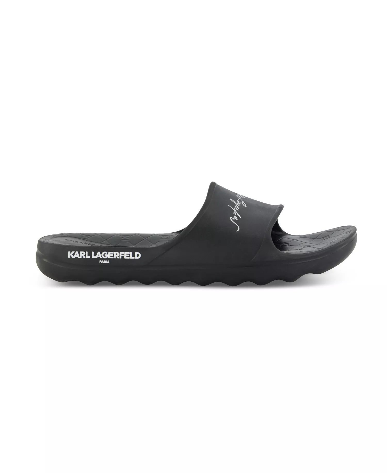 Men's Signature Logo Print Slides - Black - 10M