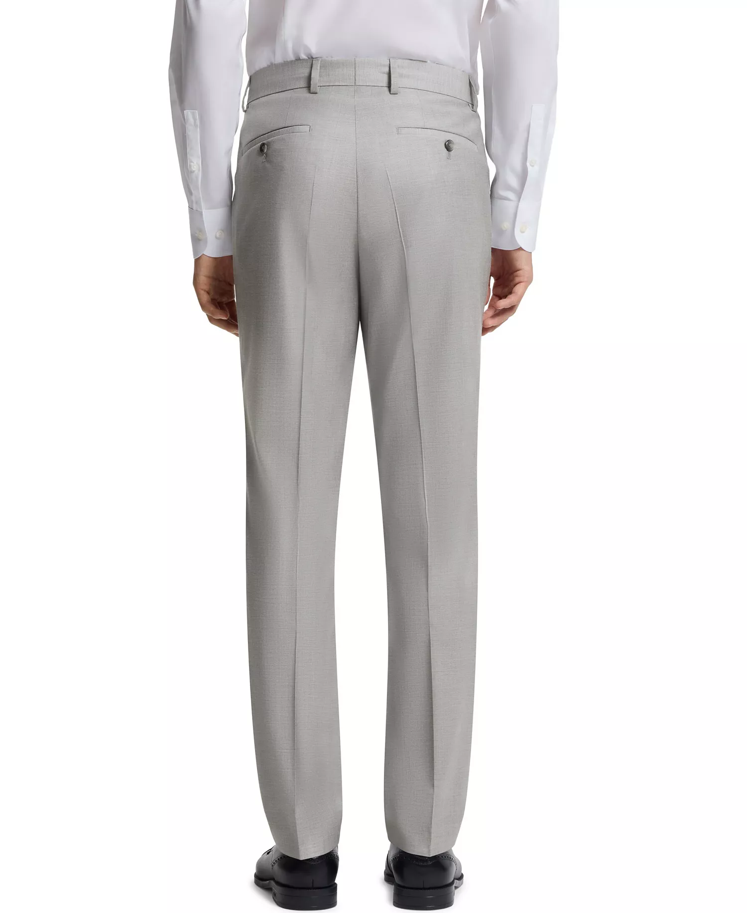 Men's Two-Piece Wool Blend Slim-Fit Suit - Silver - 36R
