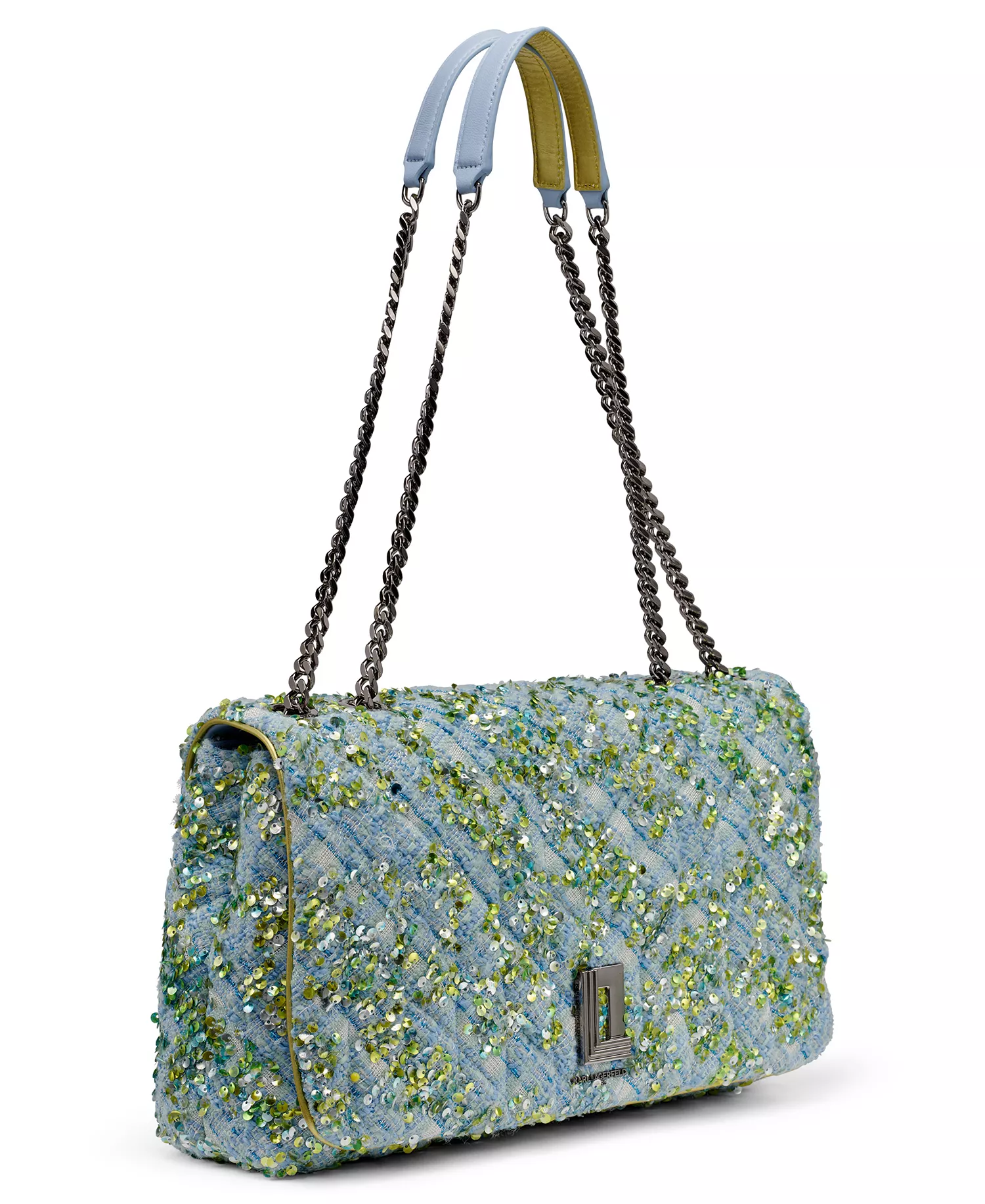Lafayette Large Shoulder Handbag - Blue Aura Sequin - Small