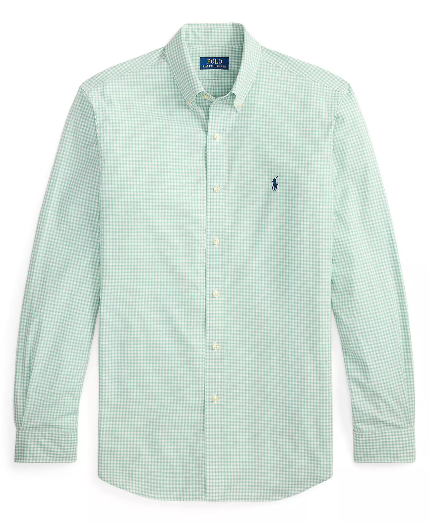 Men's Slim-Fit Gingham Stretch Shirt - Essex Green White - 2XL