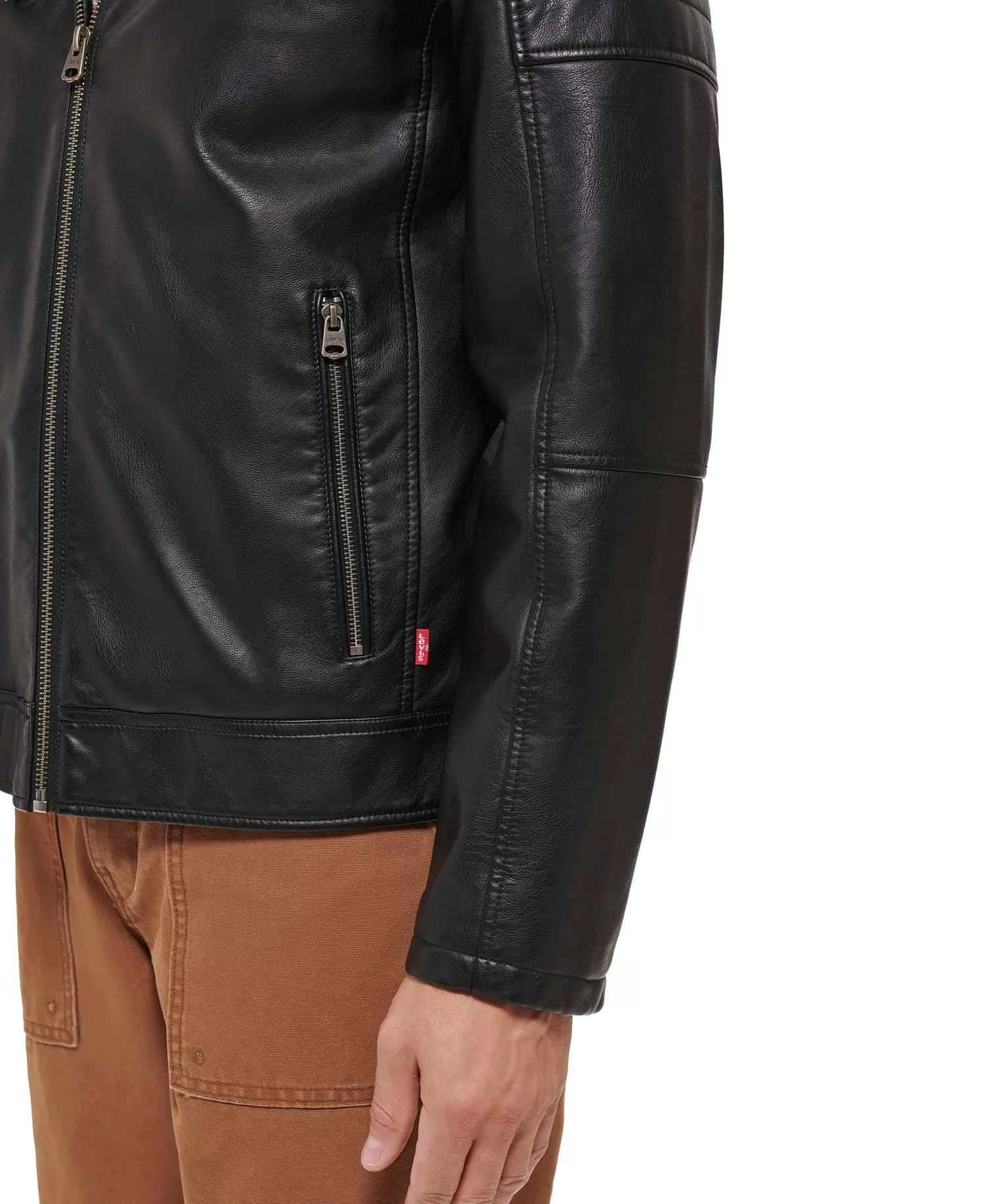 Men's Jersey Hood Racer Jacket  - Black - 2XL