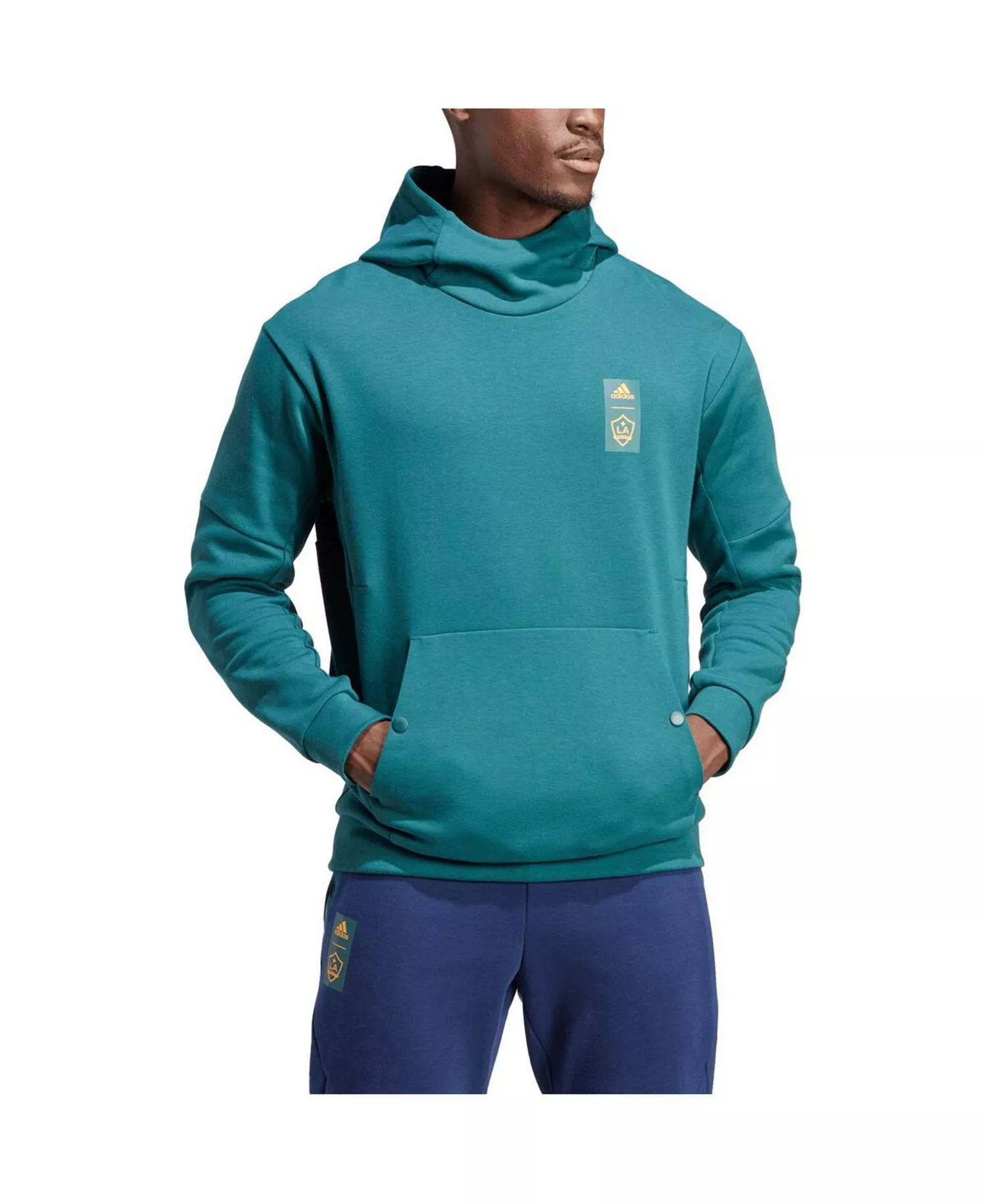 Men's Teal LA Galaxy 2023 Player Travel Pullover Hoodie - Teal - M
