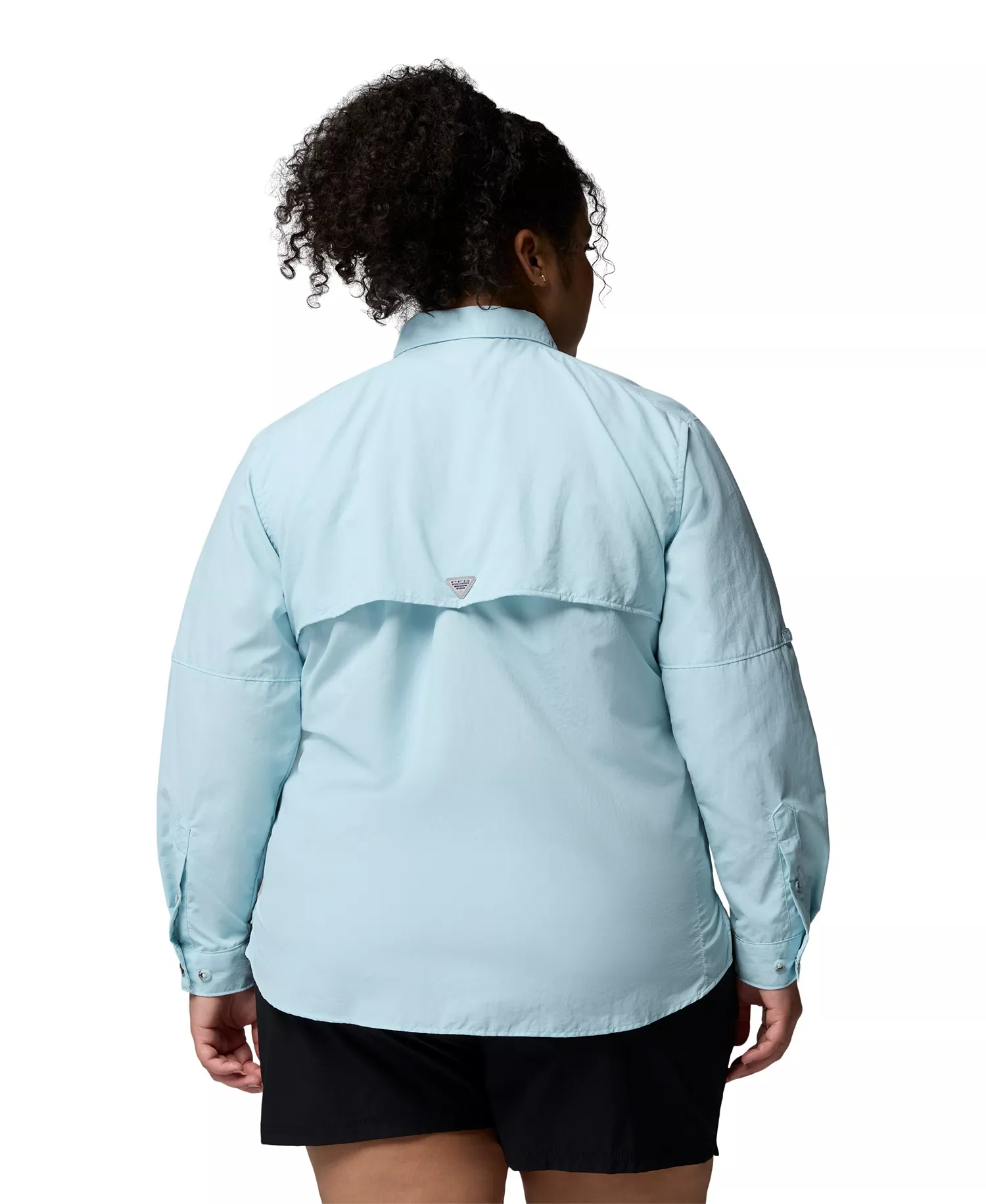 PFG Plus Size Long-Sleeve Outdoor Shirt - Marine Light - 1X