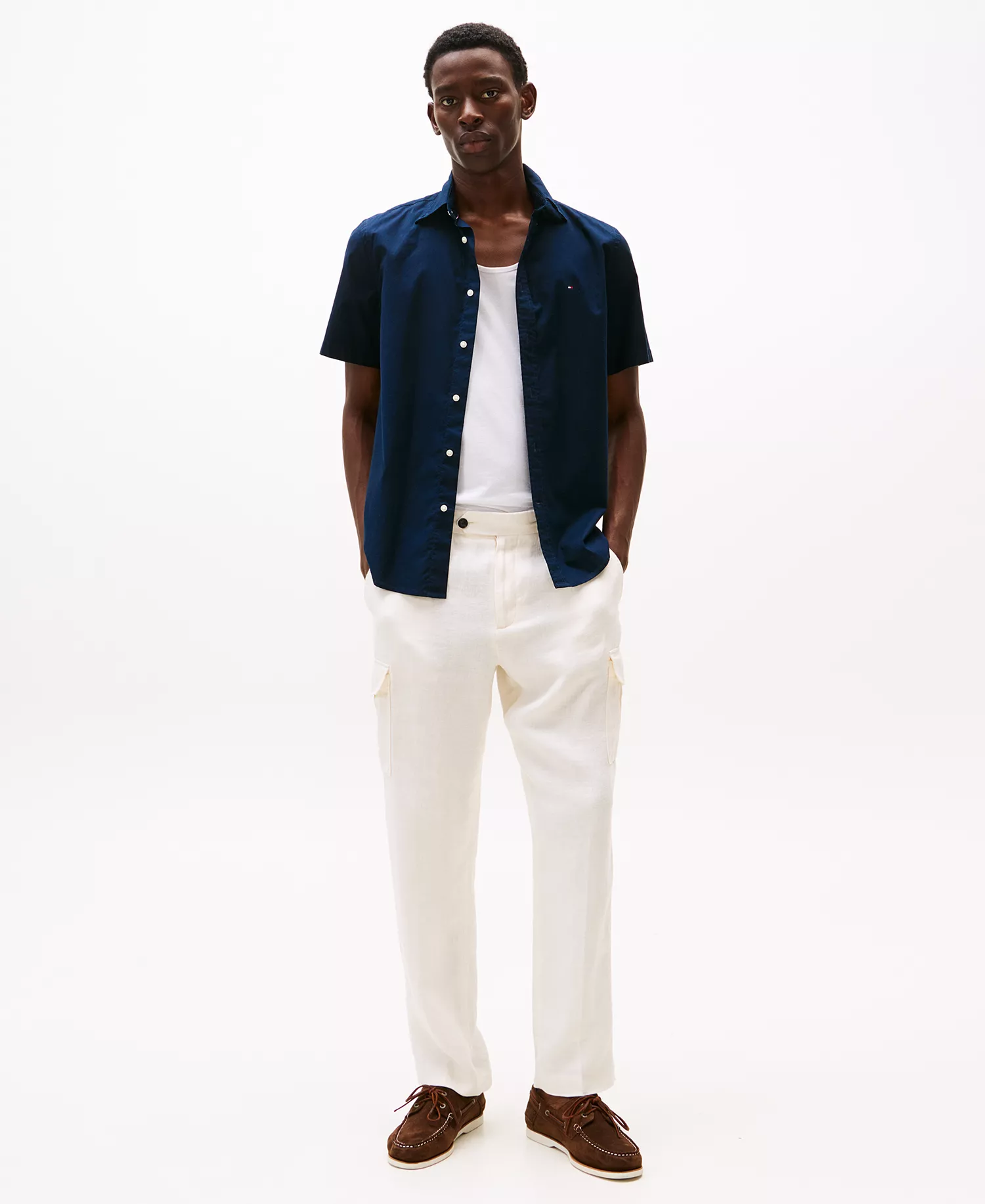 Men's Short Sleeve Flex Poplin Regular Fit Shirt - Desert Sky - 3XL