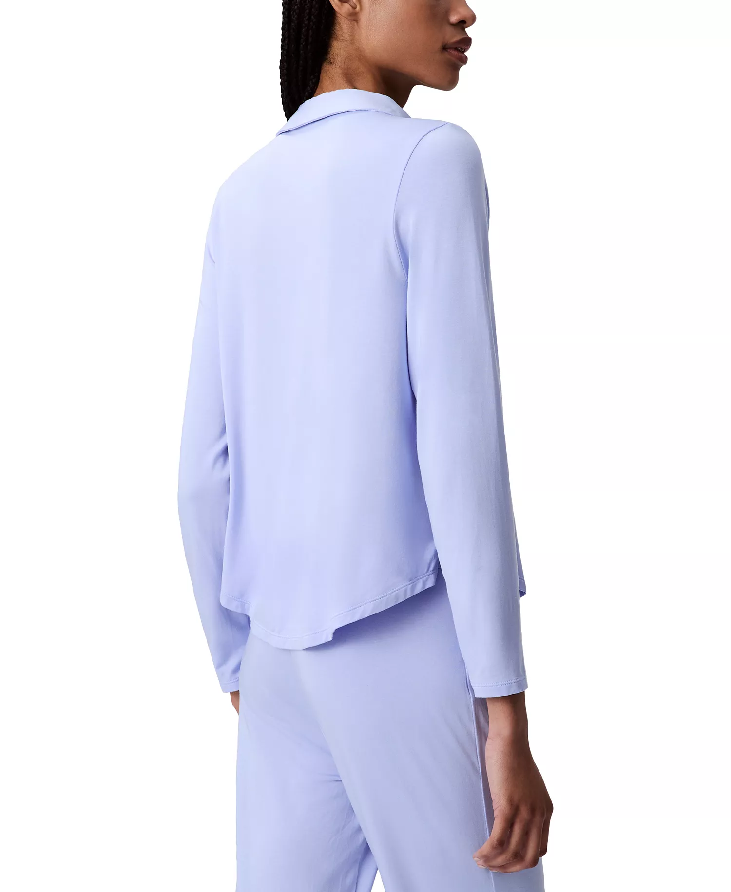 Women's Collared Button-Front Sleep Shirt QS7475 - Saltwater - L