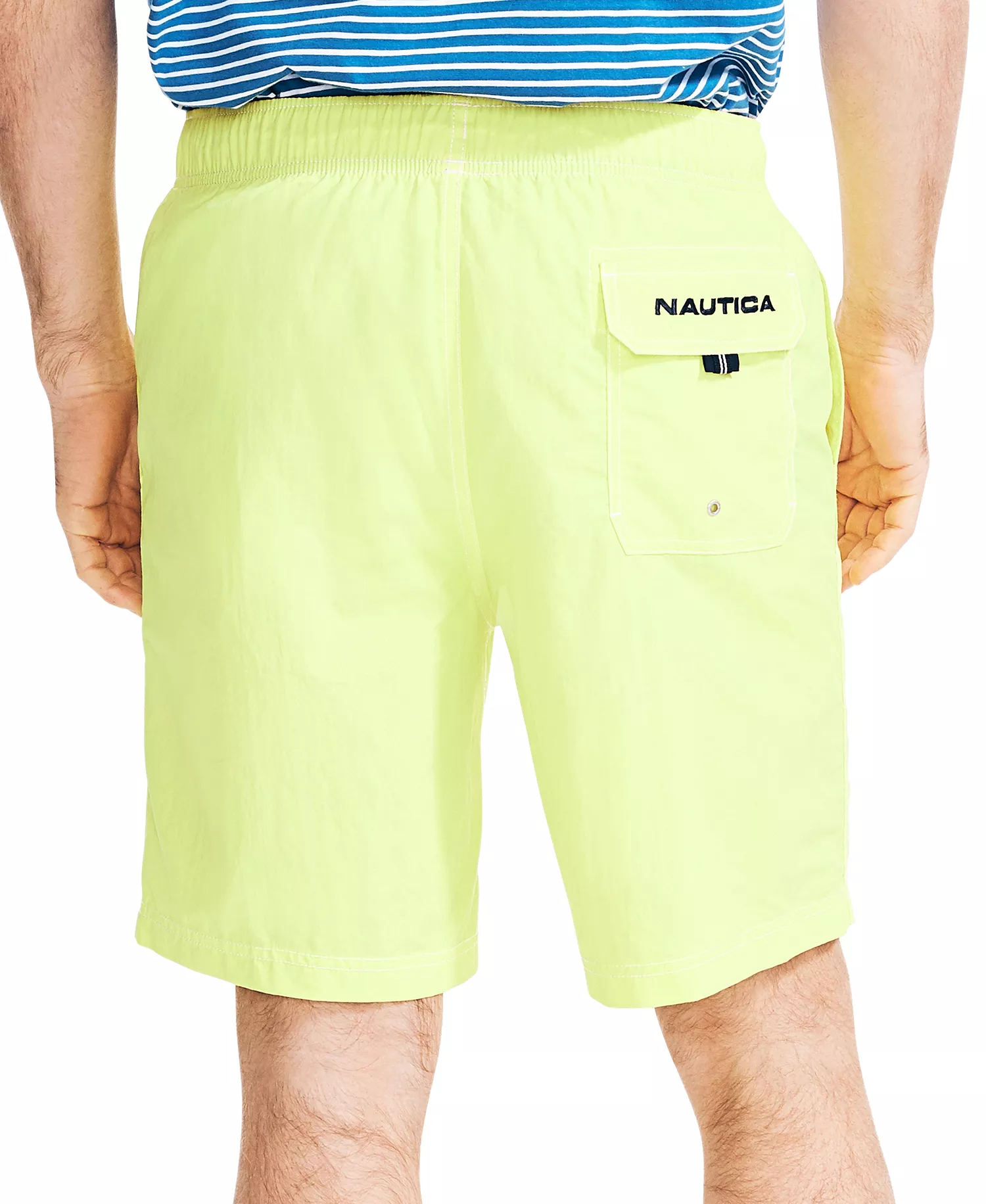 Men's Quick Dry Nylon  8" Swim Trunks - Blazing Yellow - 2XL