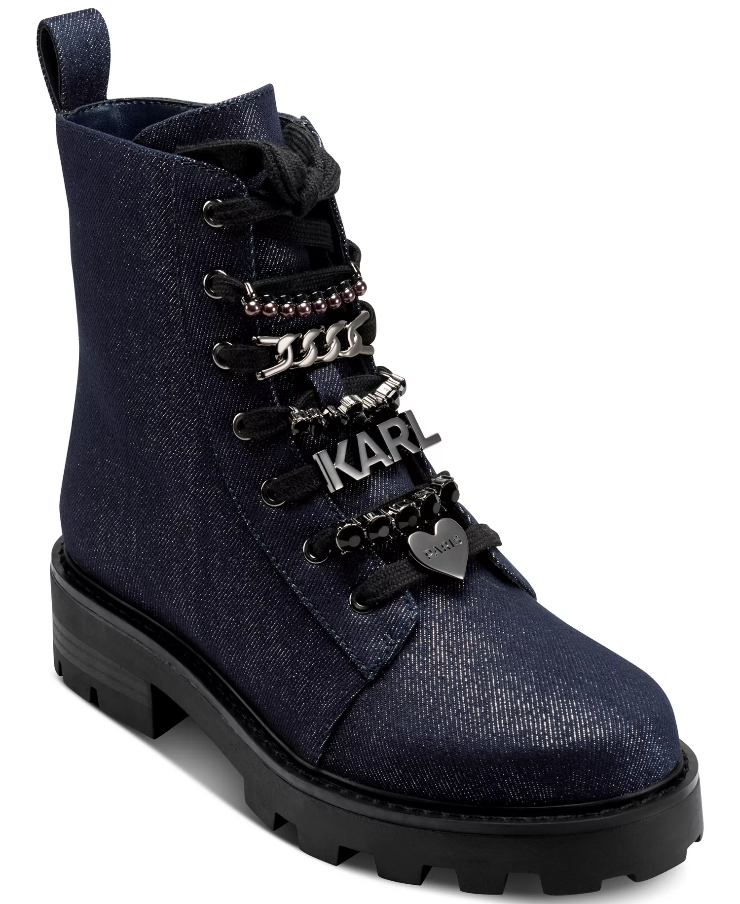 Mela Women's Lace-Up Combat Boots - Dark Navy - 5.5M