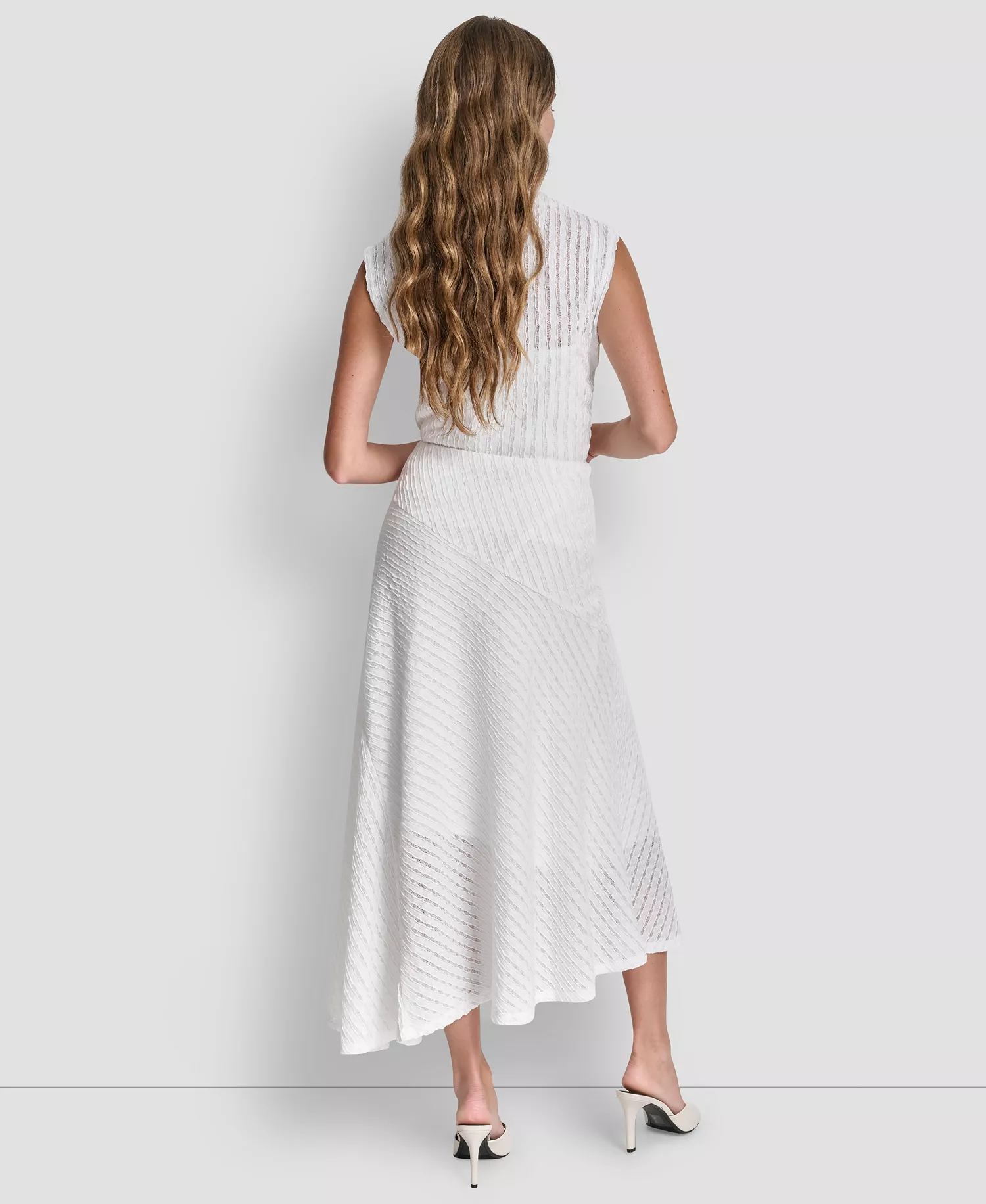 Women's Textured A-Line Pull-On Skirt - Ivory - L