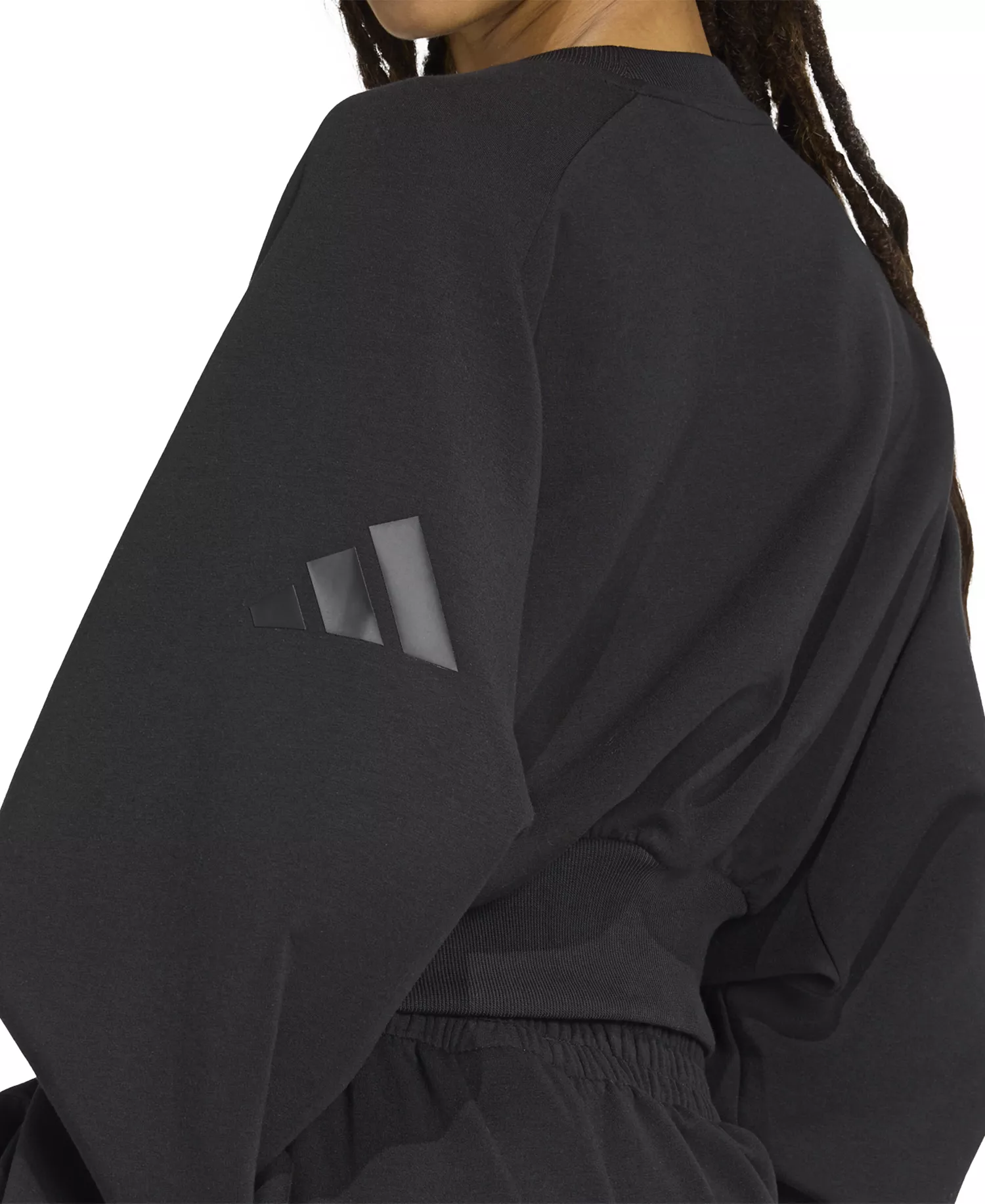 Women's Soft Lux Relaxed Crewneck Sweatshirt - Black - 2XL